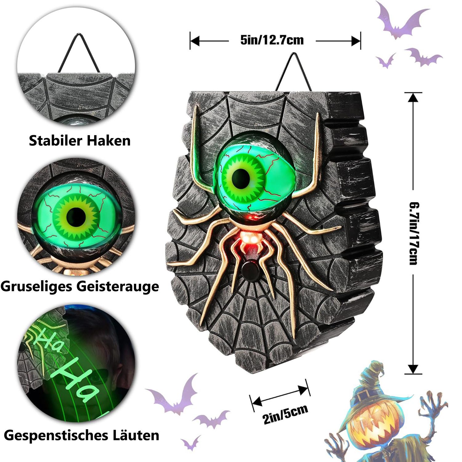 Coonoor Dekofigur Halloween Türklingel Klingel Haustür günstig online kaufen