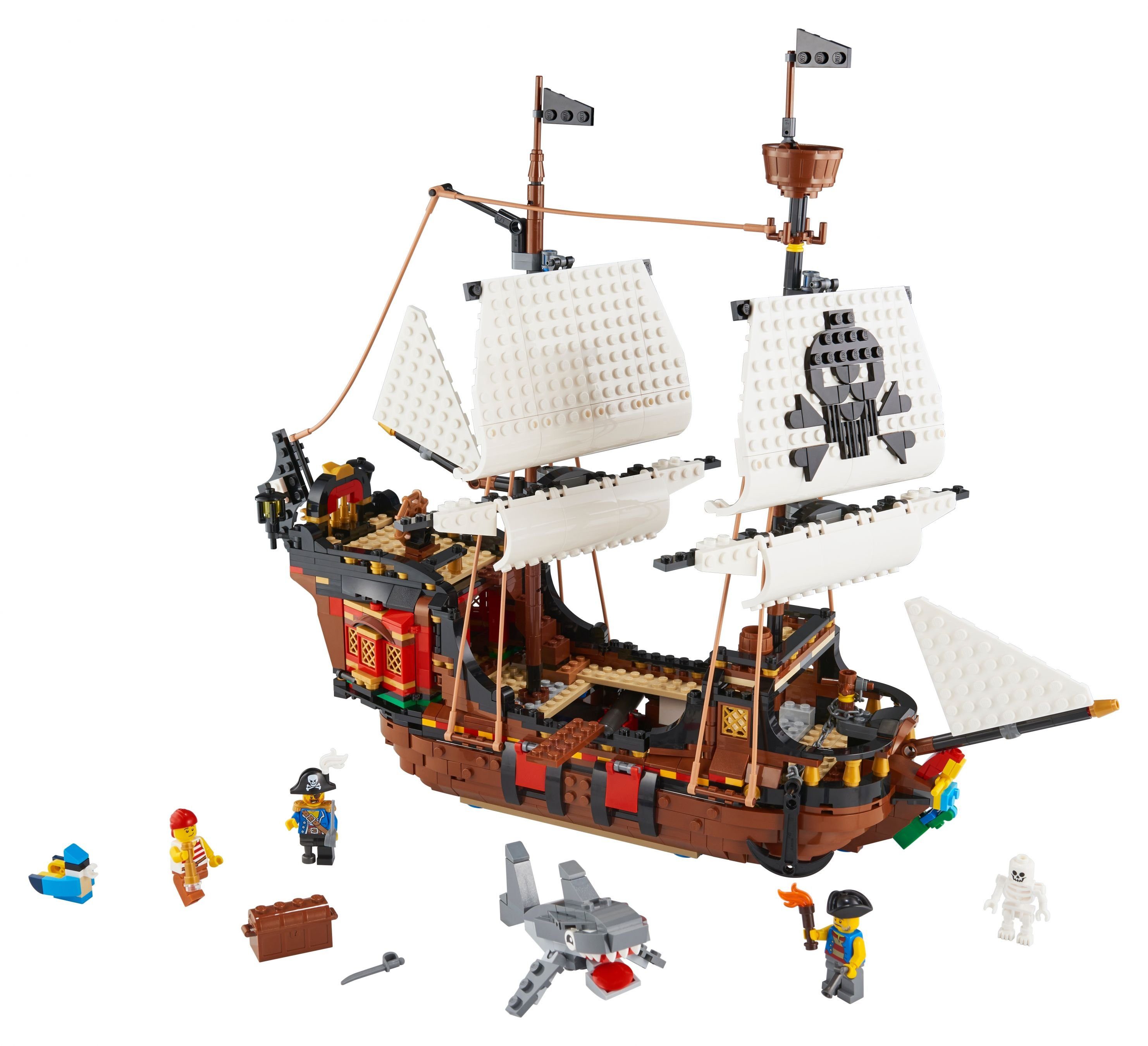 LEGO® LEGO® Creator Piratenschiff - 31109 NEU! Teile 1264x Spielbausteine, (Bausteine, 1264 St., Kreativ-Set), Made in Europe