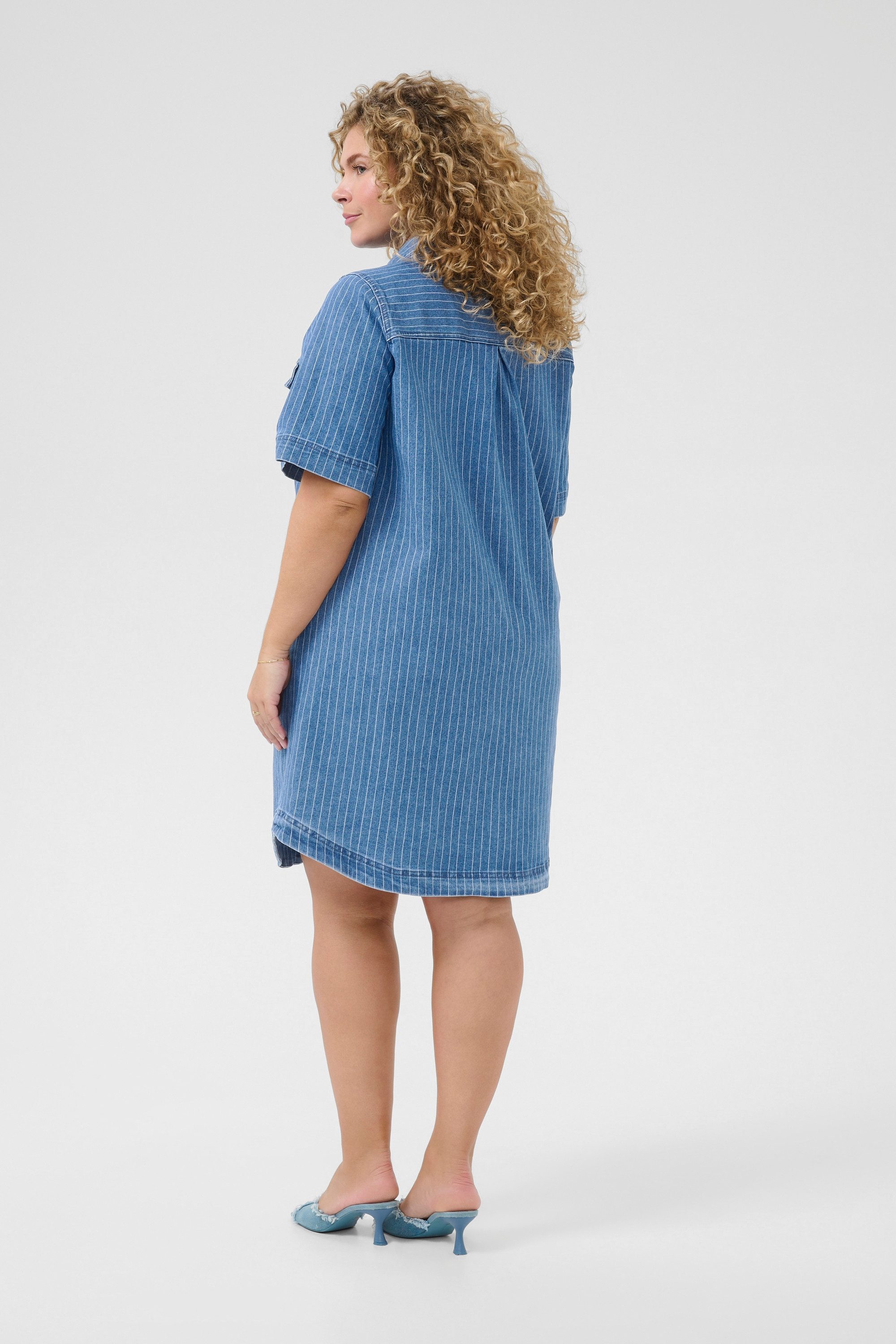 KAFFE Curve Jeanskleid Denimkleid KCreeca Große Größen