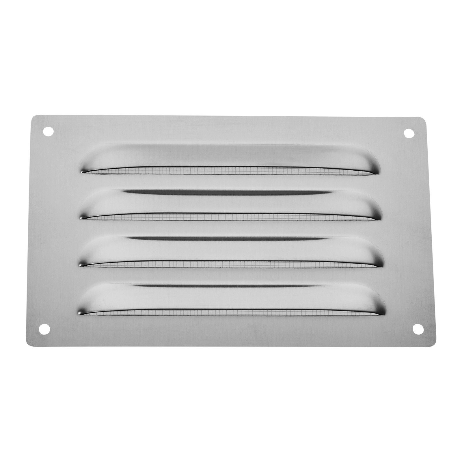 SO-TECH® Lüftungsgitter Belüftungsgitter Edelstahl SS304 mit Insektenschutz (1 St), 165 x 100 mm gebürstet aufschraubbar