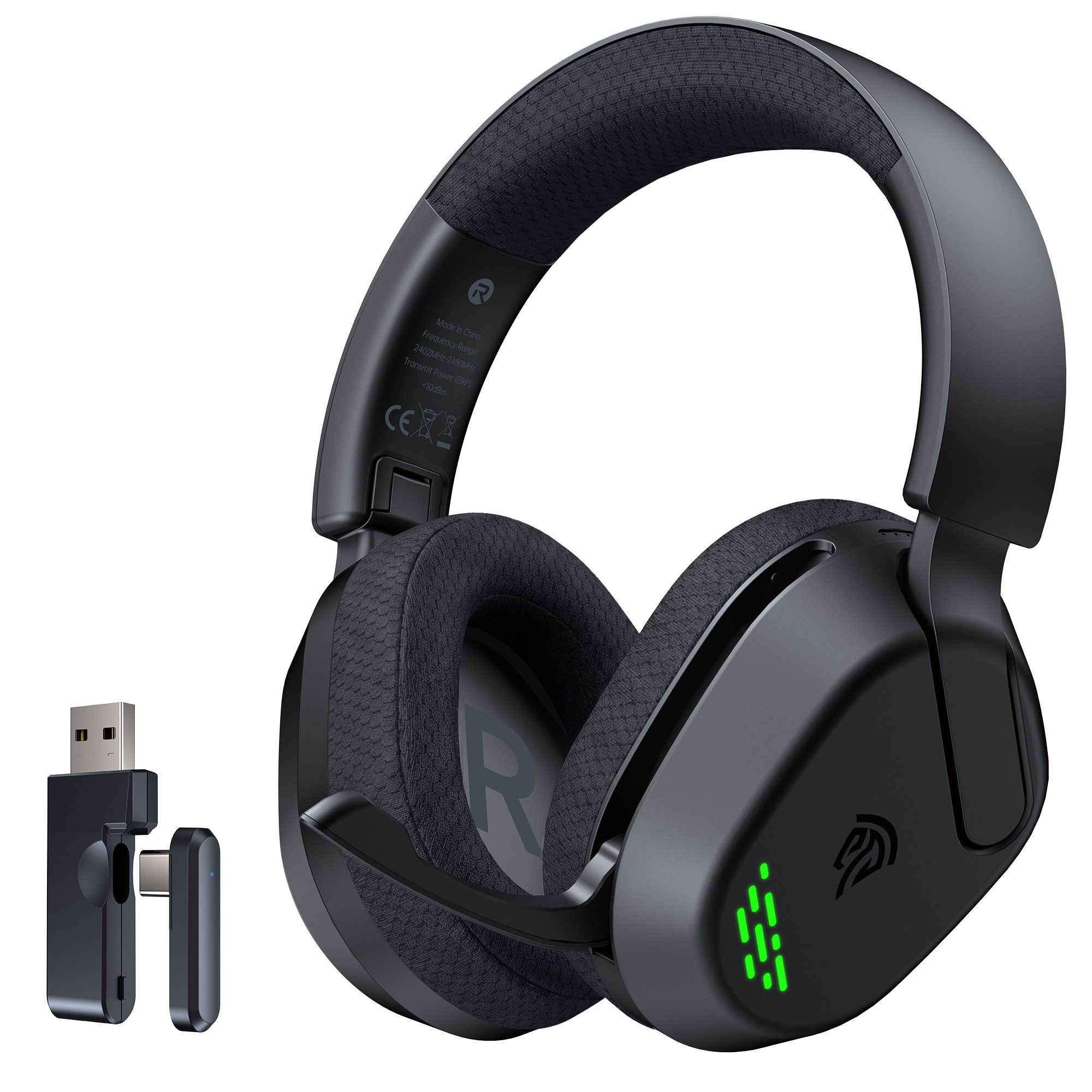 ANYSUN 2,4G Kabelloses Gaming Headset,Bluetooth Gaming-Kopfhörer Gaming-Headset (Faltbar Bluetooth Kopfhörer,Headset kabellos für PC,PS5,PS4,Switch)