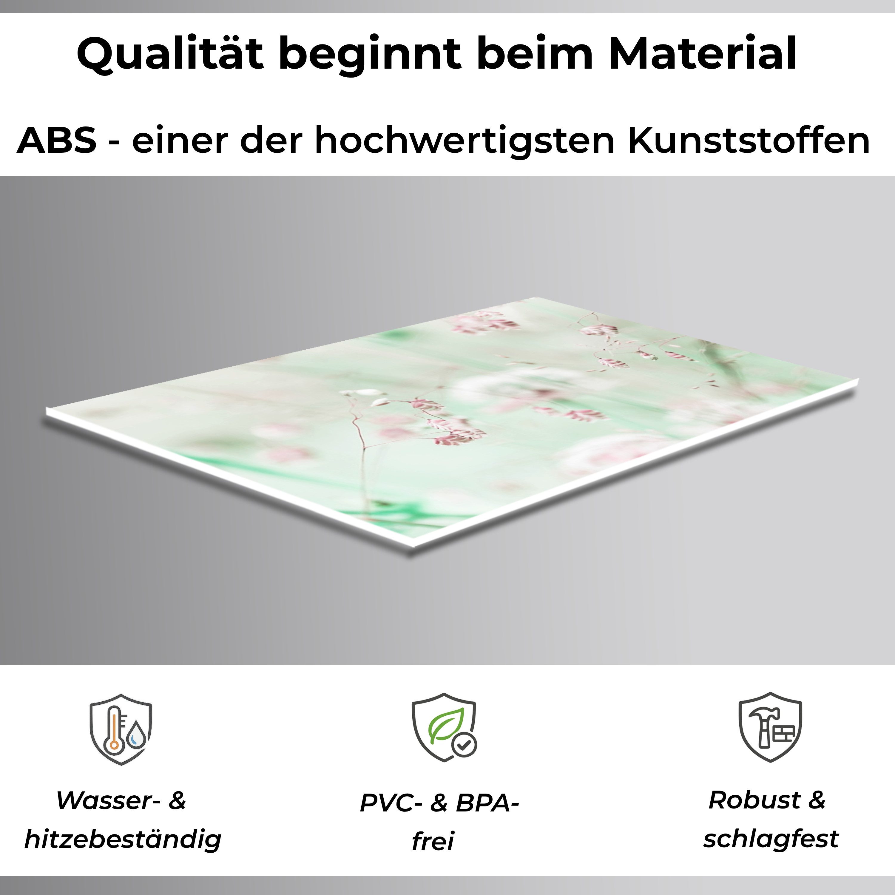 Rodnik Küchenrückwand Blütentraum, monolithische ABS-Platte mit Direktdruck, formstabil und langlebig