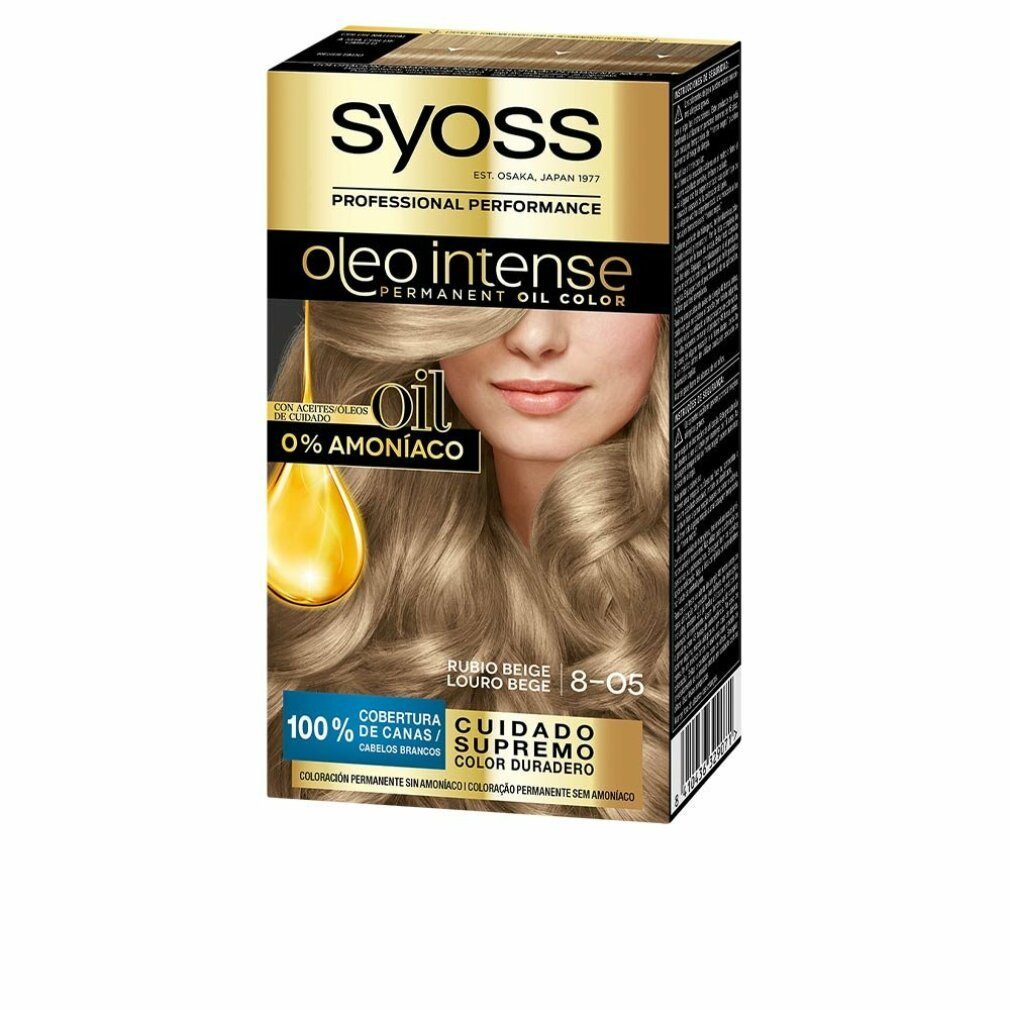 Syoss Mascara Oleo Intense Permanent Hair Color 8-05 Beige Blonde