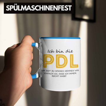 Trendation Tasse Lustige Tasse PDL Geschenkidee für Pflegedienstleitungen Krankenhaus