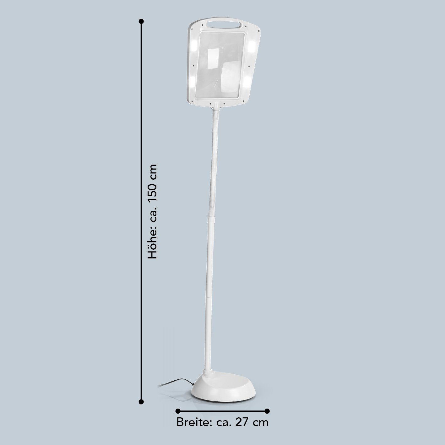 Lampenhals flexibler 360° MAXXMEE drehbarer, LED-Lupenleuchte Lupenlampe