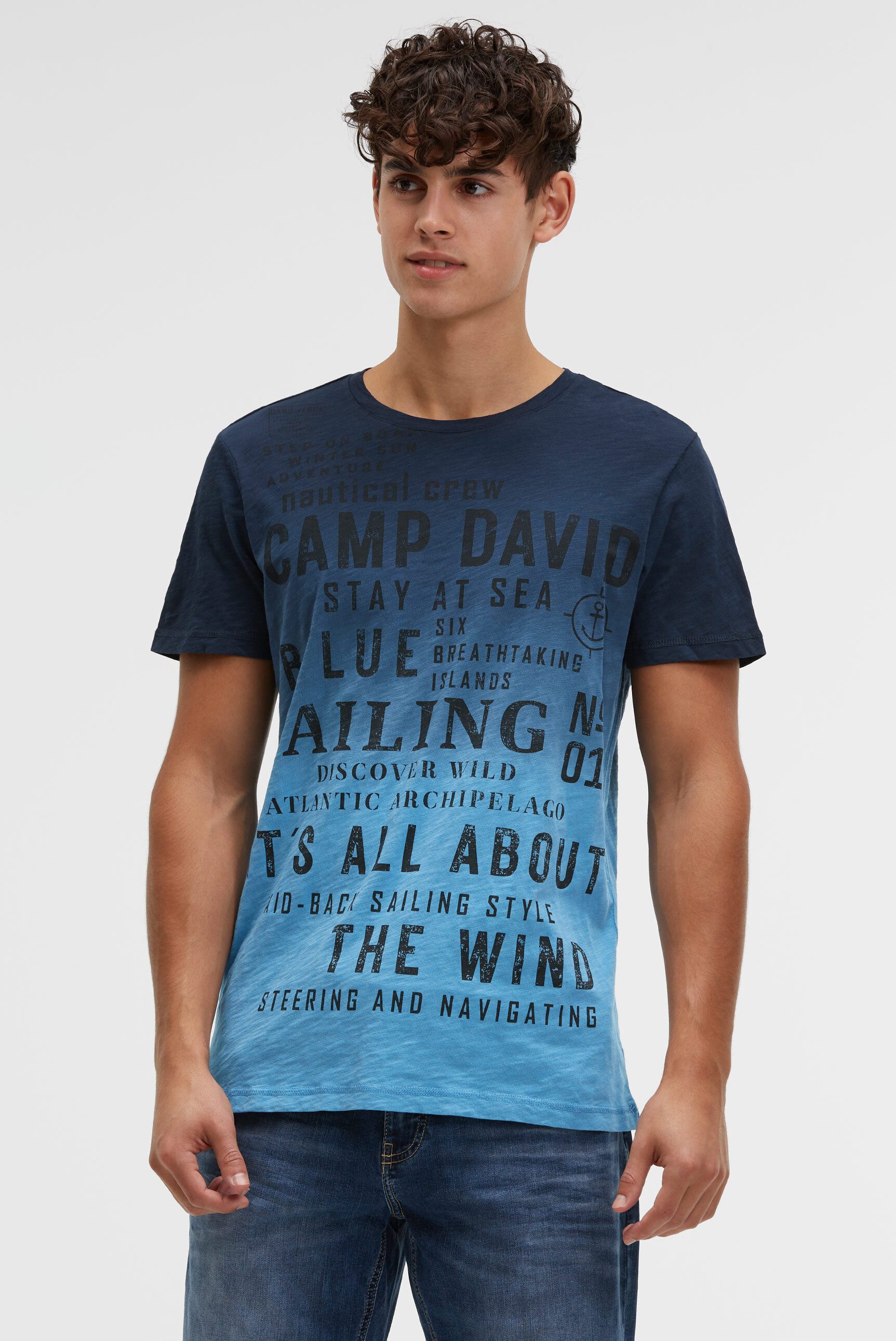 CAMP DAVID Rundhalsshirt mit Farbverlauf