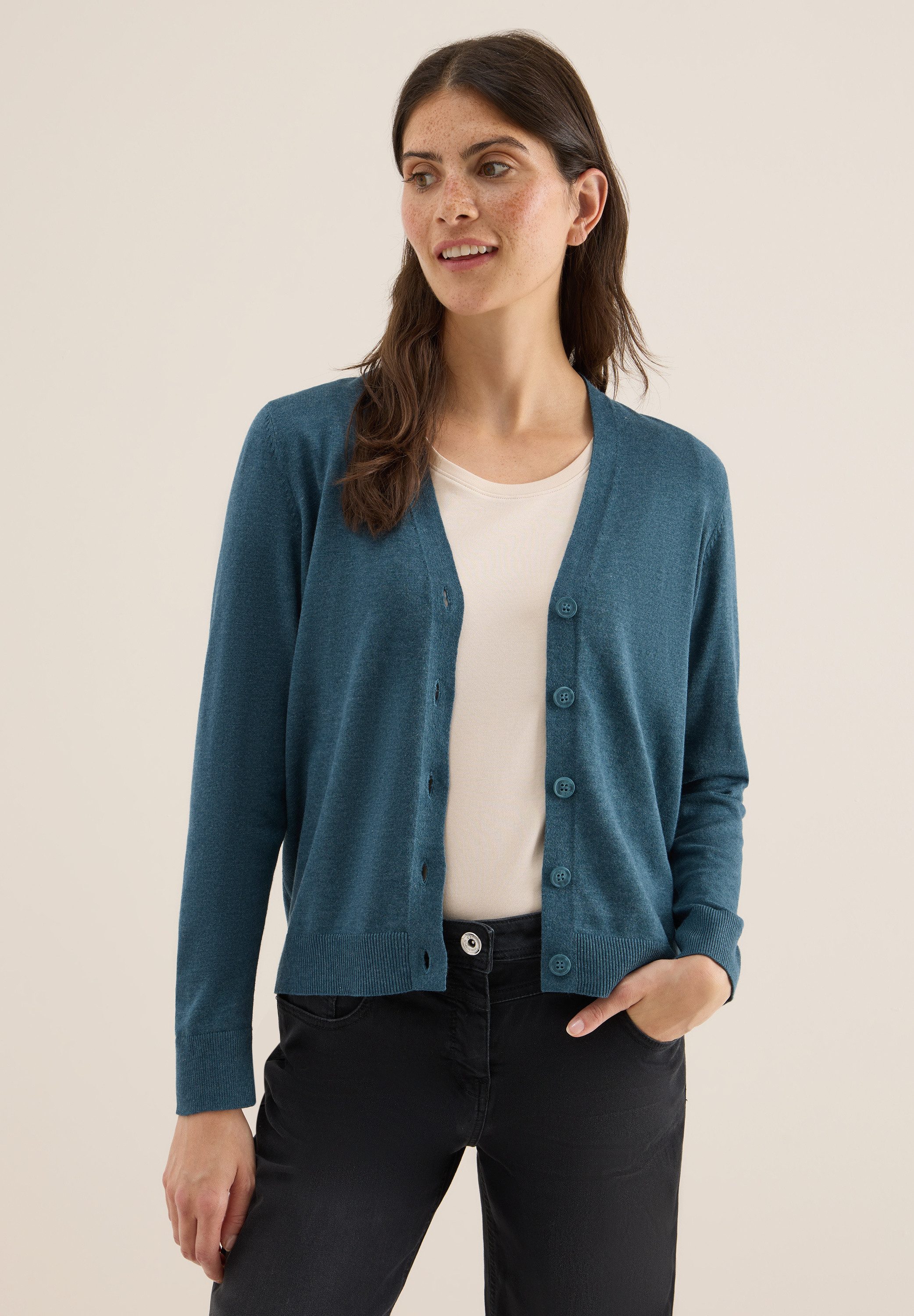 CECIL Cardigan aus Baumwolle mit Stretchanteil