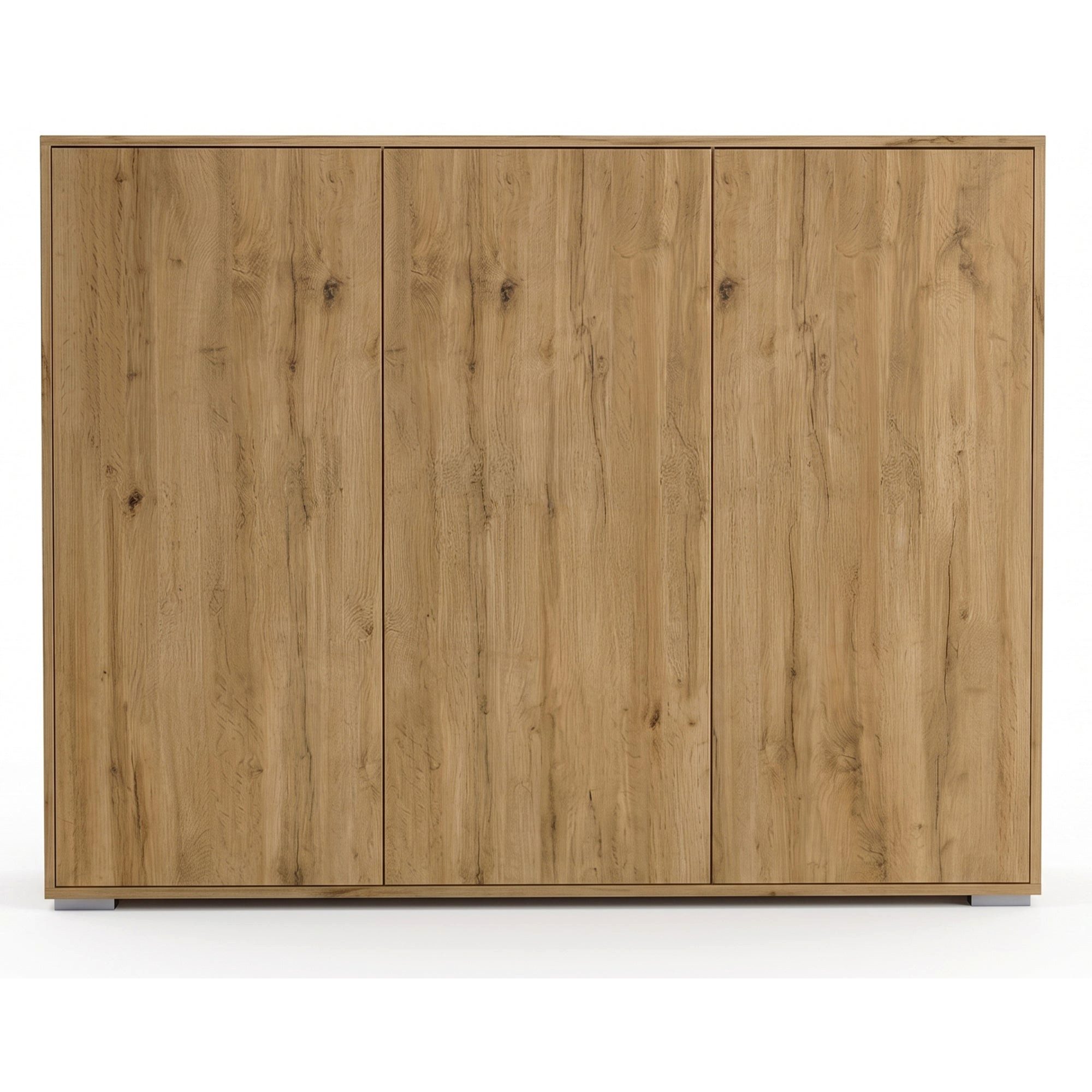 InnoFurn Highboard Elena M2 Eiche Evoke (Schrank), Aktenschrank mit Push-to-Open, Made in Germany