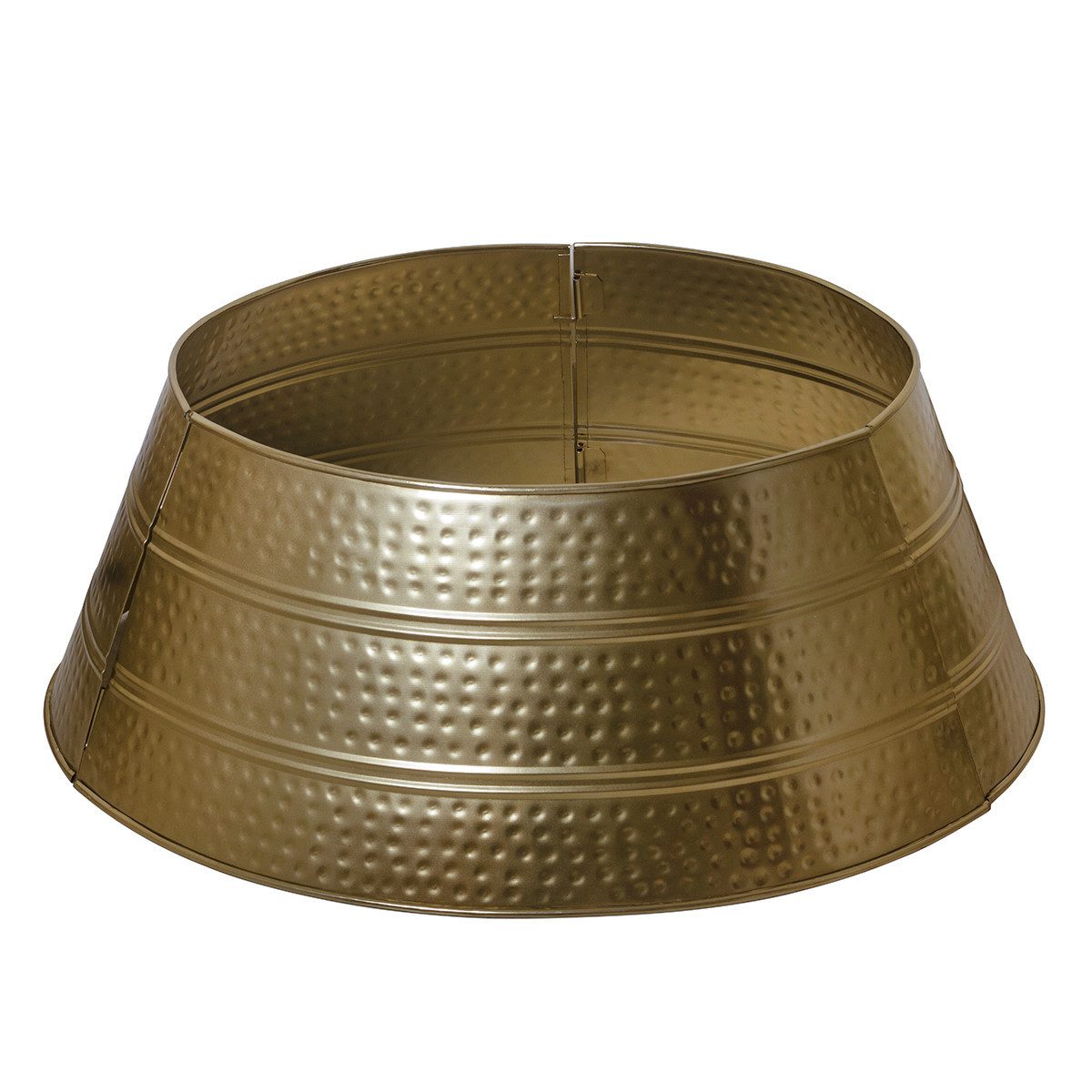 Marrakesch Orient & Mediterran Interior Weihnachtsbaumdecke Skandinavischer Weihnachtsbaum Kragen Andine aus Metall gold 60 cm (1-tlg), Handarbeit