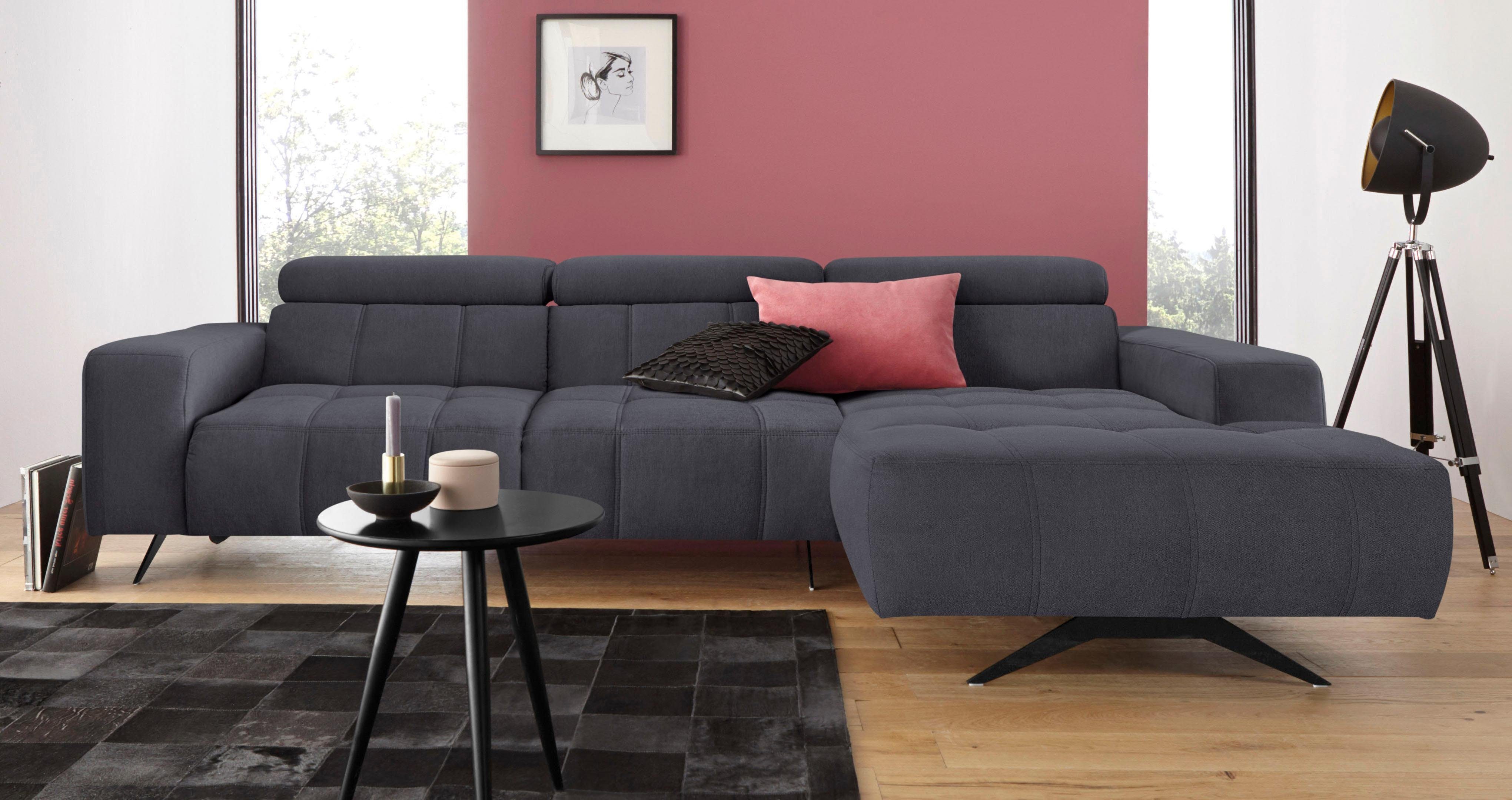 DOMO collection Ecksofa "Trento L-Form, mit Kufenfuß oder Einzelfuß" wahlwe günstig online kaufen