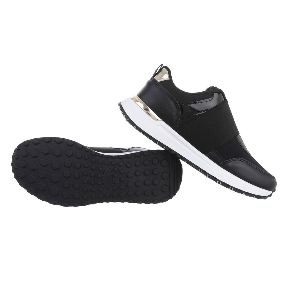 Ital-Design Damen Low-Top Freizeit Sneaker Flach Sneakers Low in Schwarz günstig online kaufen