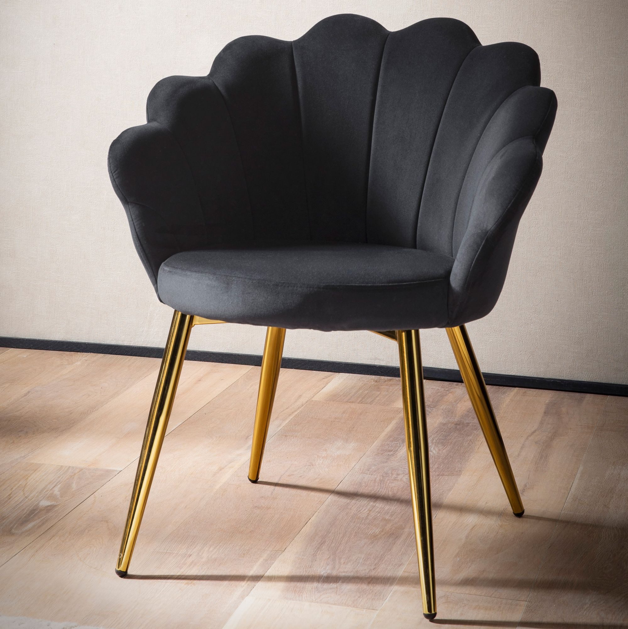 FINEBUY Esszimmerstuhl FB59810 (Samt Gepolstert schwarz günstig online kaufen