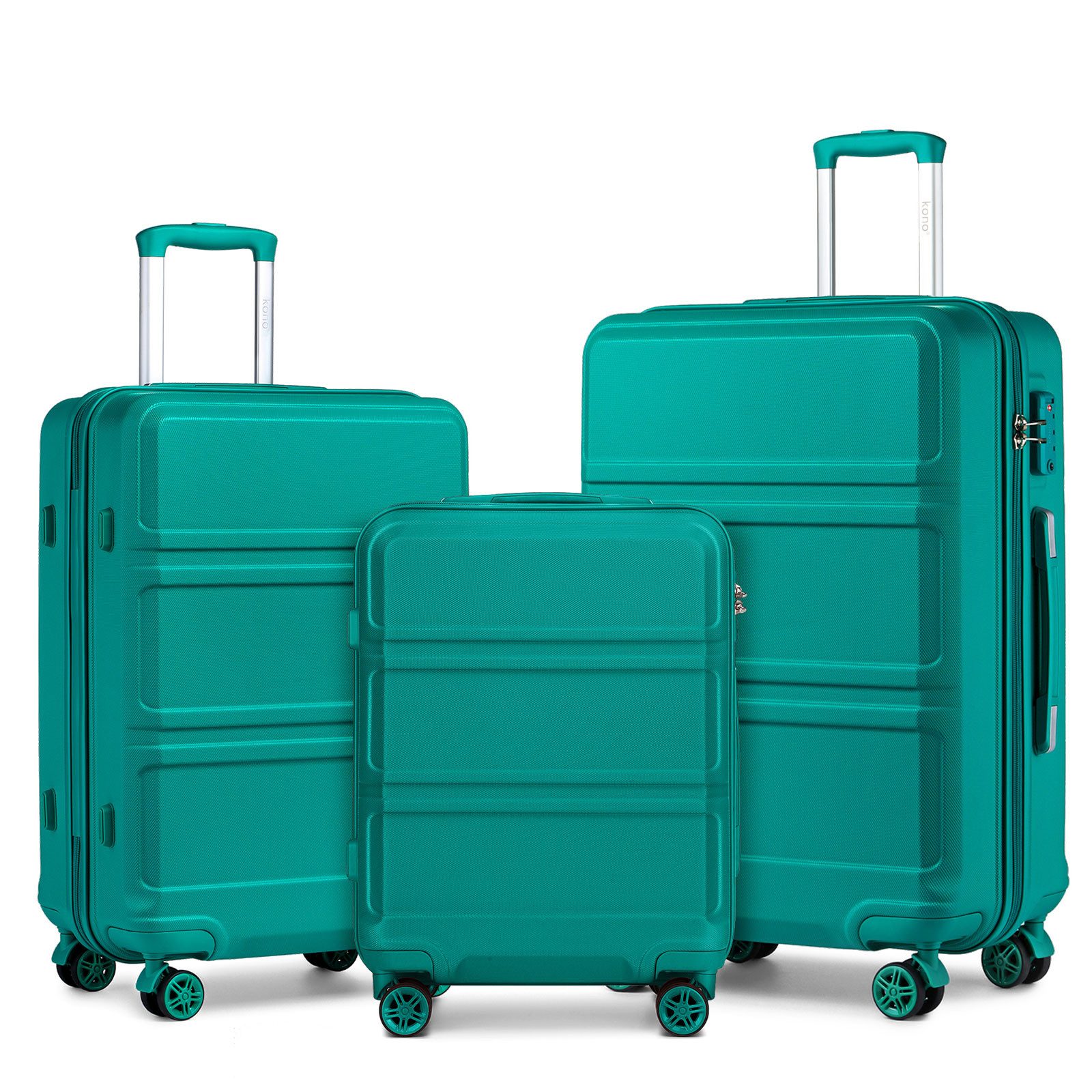KONO Hartschalen-Trolley mit TSA-Schloss - Reisekoffer und Rollkoffer in einem