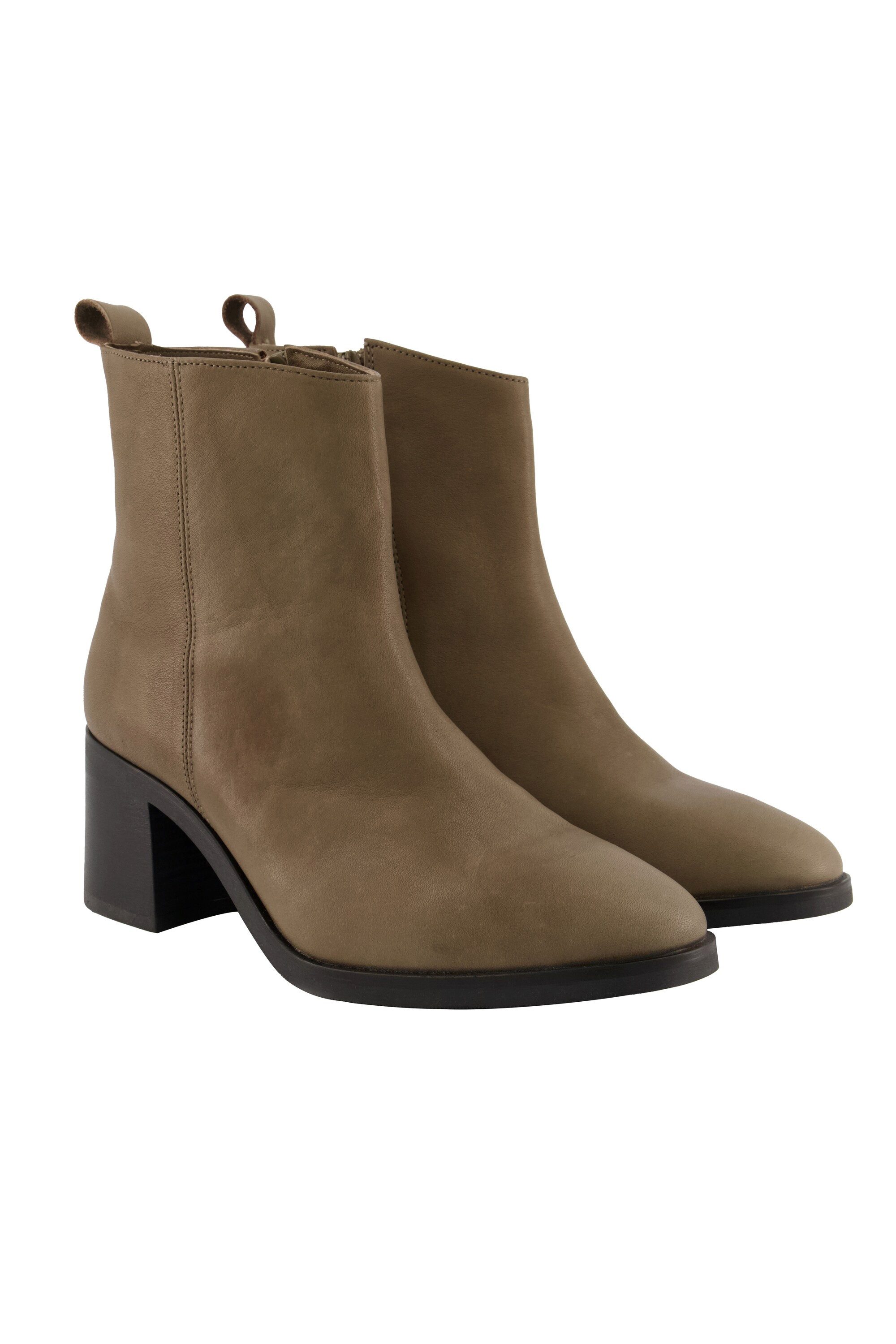 Ulla Popken Leder-Stiefeletten Nappaleder Lederfutter Weite H Stiefel günstig online kaufen