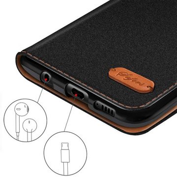 CoolGadget Handyhülle Denim Schutzhülle Flip Case für Xiaomi Redmi Note 8 Pro 6,53 Zoll, Book Cover Handy Tasche Hülle für Redmi Note 8 Pro Klapphülle