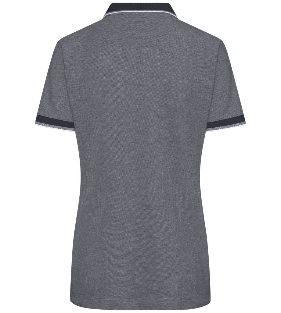 James & Nicholson Poloshirt Doppelpack Damen Polo in trendiger bicolor-Optik Ladies' Polo JN703 (Spar-Set, 2er-Pack) Hochwertiger, fein strukturierter Piqué