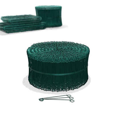 Heimfleiss® Bindedraht PVC ummantelte Rödeldrähte 1,4 x 100-300 mm, (1000St), robuste Ösendrähte - Drilldraht für Drillapparat, Rödelzange & Draht Driller