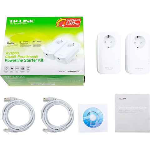 tp-link TL-PA8010P KIT AV1200 Powerline Starter Kit Netzwerk-Adapter, 200 cm