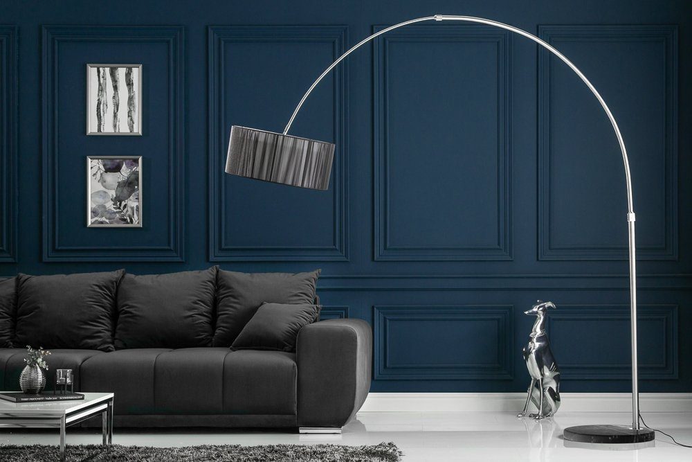 riess-ambiente Bogenlampe EXTENSO 230cm · ohne Leuchtmittel, Design verstellbar Metall schwarz, Modern · Wohnzimmer ·