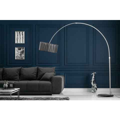 riess-ambiente Bogenlampe EXTENSO 230cm schwarz, ohne Leuchtmittel, Wohnzimmer · Metall · verstellbar · Modern Design