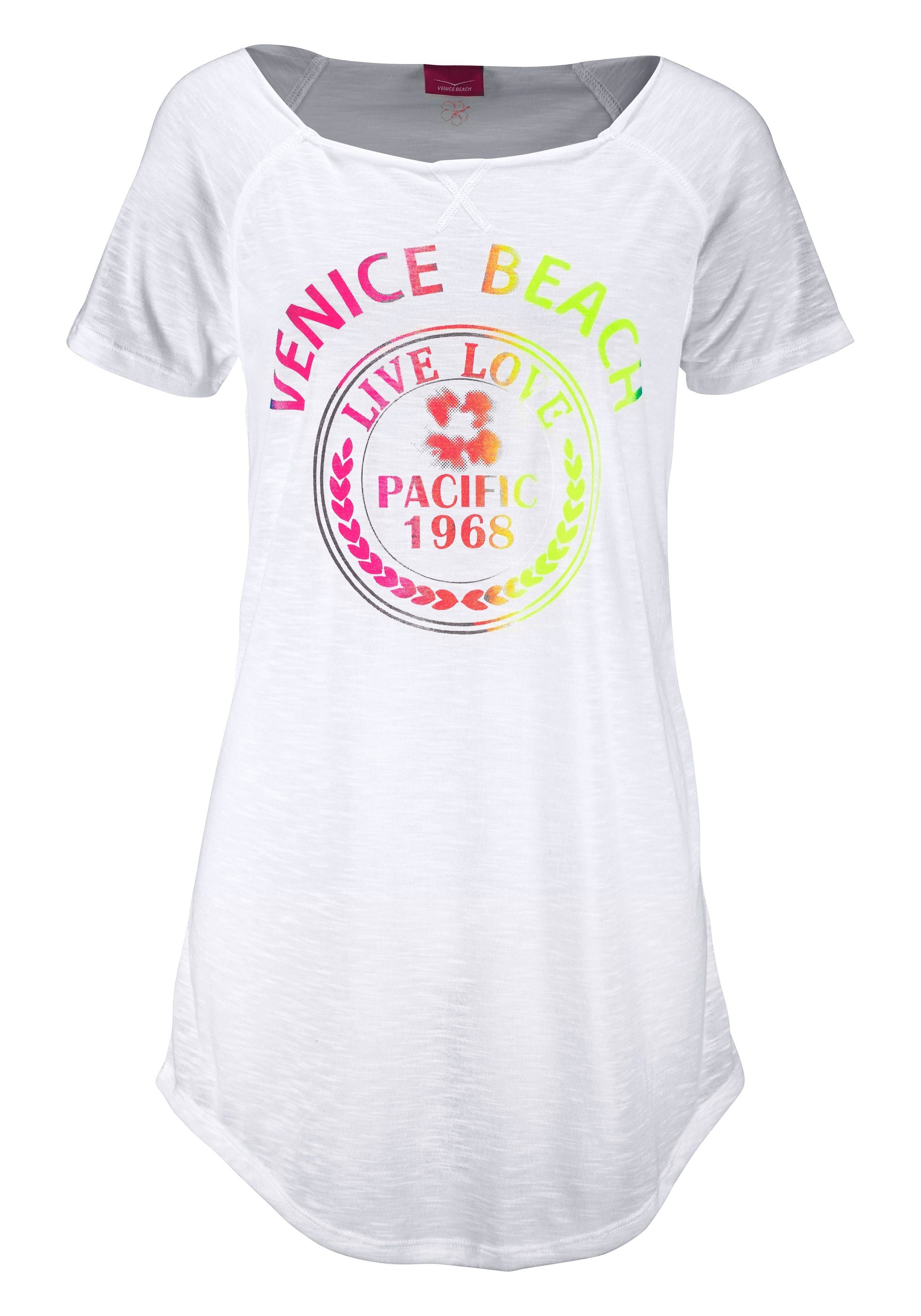 Venice Beach Longshirt mit Frontprint, Shirtkleid, günstig online kaufen