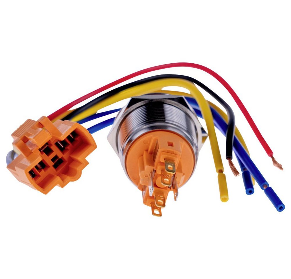 Thumbnail - Joy-it Schalter Joy-it BUTTON22B-L-RD BUTTON22B-L-RD Tastschalter 250 V/AC 7 A 1 x Ein (BUTTON22B-L-RD)
