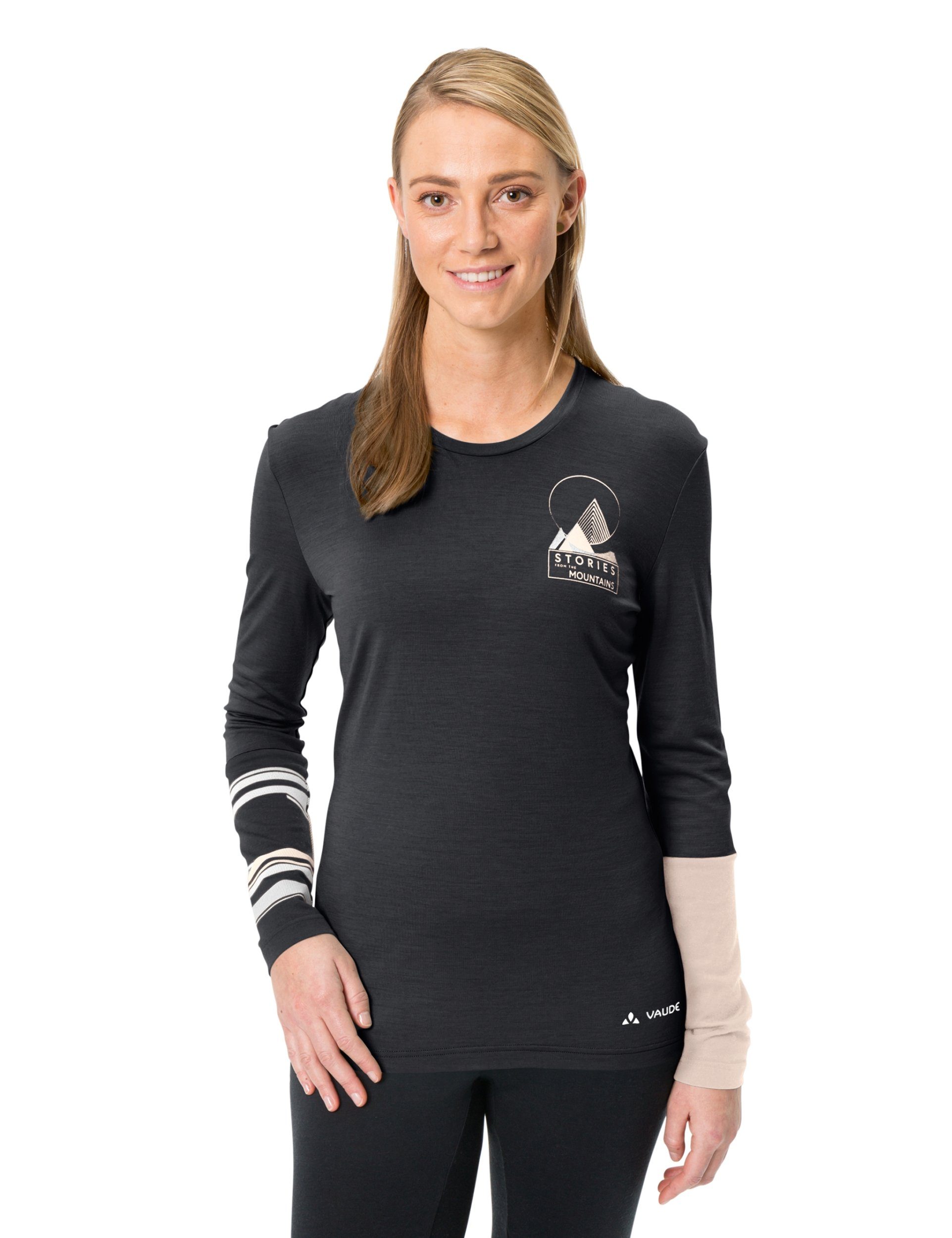 VAUDE Unterhemd Wo Monviso Wool LS T-Shirt BLACK