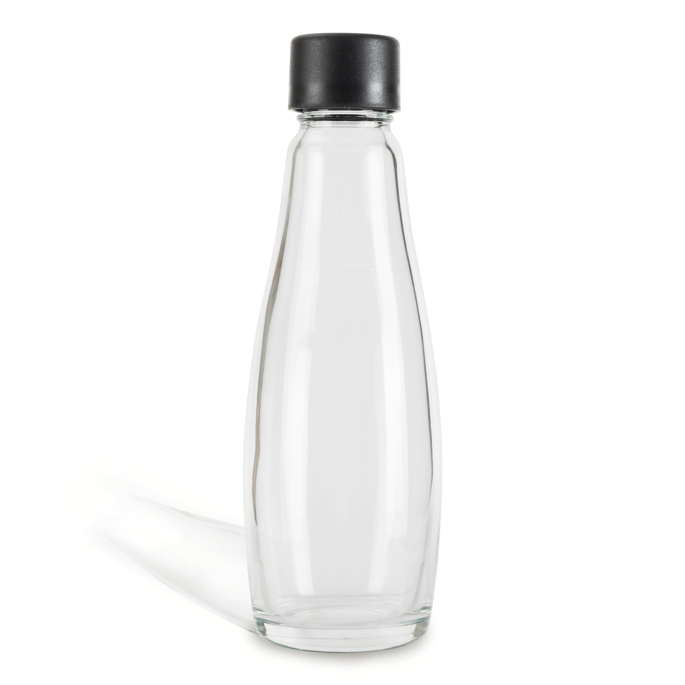 Zoomyo Wassersprudler Flasche Ersatz Glasflaschen für Wassersprudler, schickes Glaskaraffendesign, (set, 1 x Glasflasche), ca. 0,6Liter Volumen,1, 2 oder 3 Sprudler-Flaschen im Set, stabil Glasflasche 1er