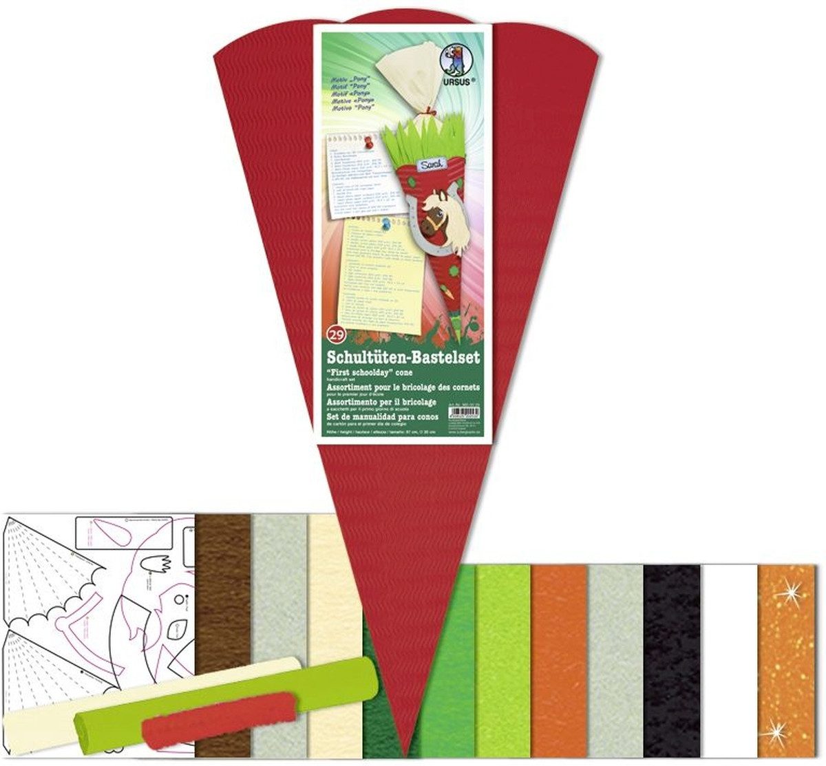 Ursus - Ludwig Bähr Schultüte Школьные ранцы-Bastelset 68cm Pony