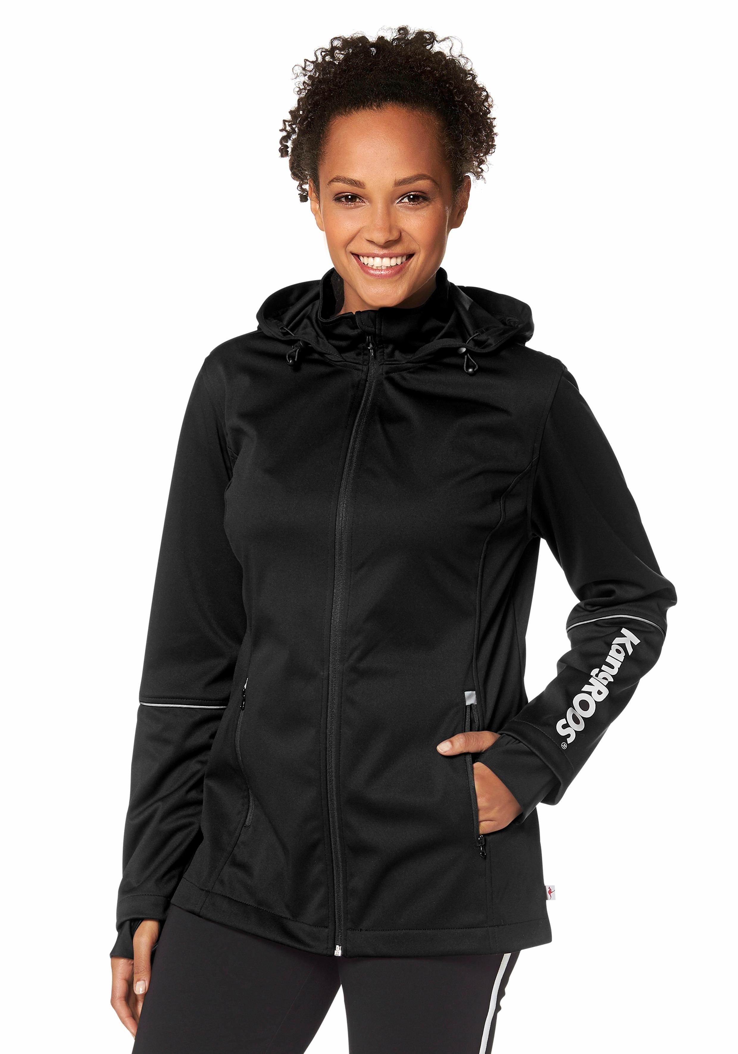 Große Softshelljacke KangaROOS schwarz Größen