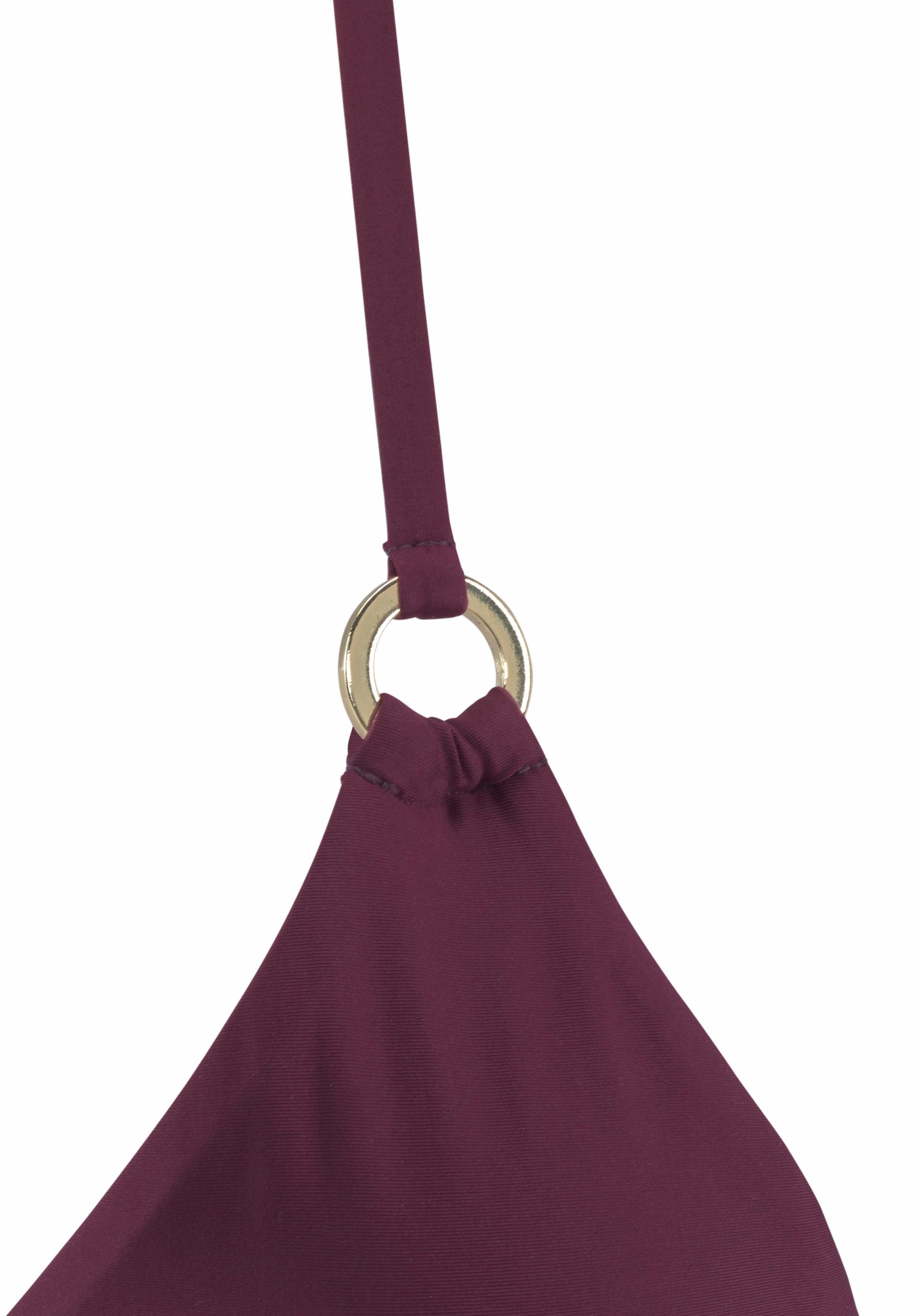LASCANA Triangel-Bikini-Top Italy, mit Zierringen