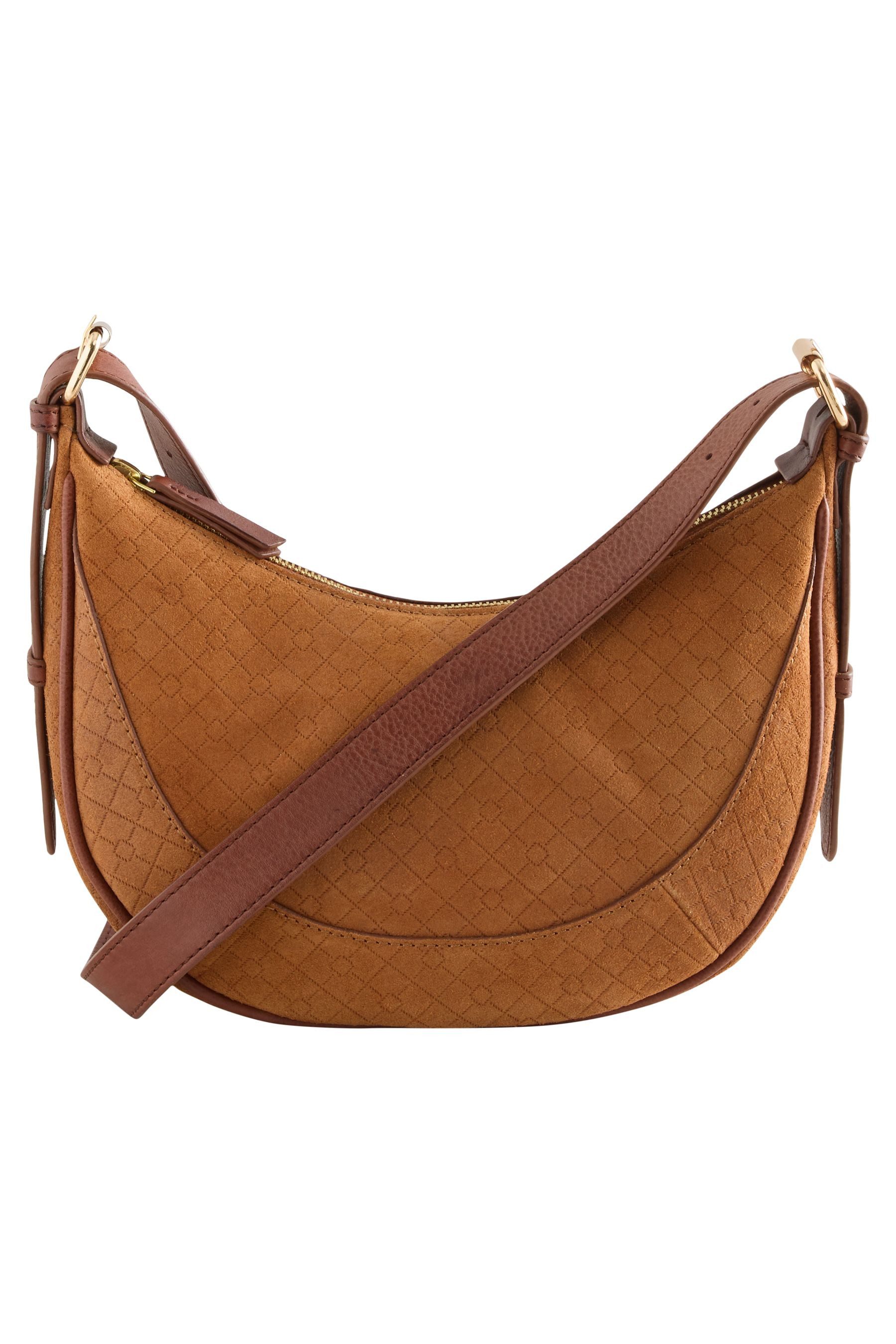 Umhängetasche Sling-Tasche aus Veloursleder