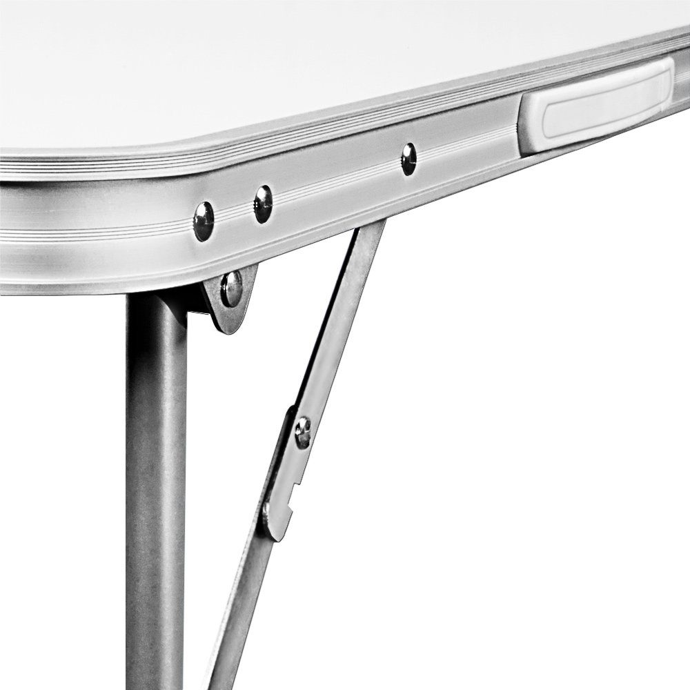 Casaria Campingtisch (1-St), Klappbar 80x60cm Alu Klapptisch Faltbar mit Tragegriff Camping Zubehör