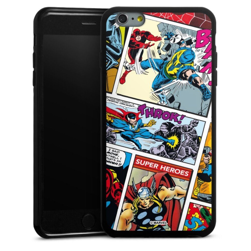 DeinDesign Handyhülle Marvel Retro Comic Blue, Apple iPhone 6s Plus Silikon Hülle Bumper Case Handy Schutzhülle