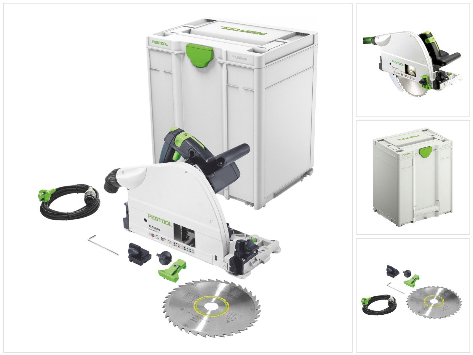 FESTOOL Tauchsäge TS 75 EBQ-Plus Tauchsäge 1600 W 210 mm + Systainer (576110) - Nachf