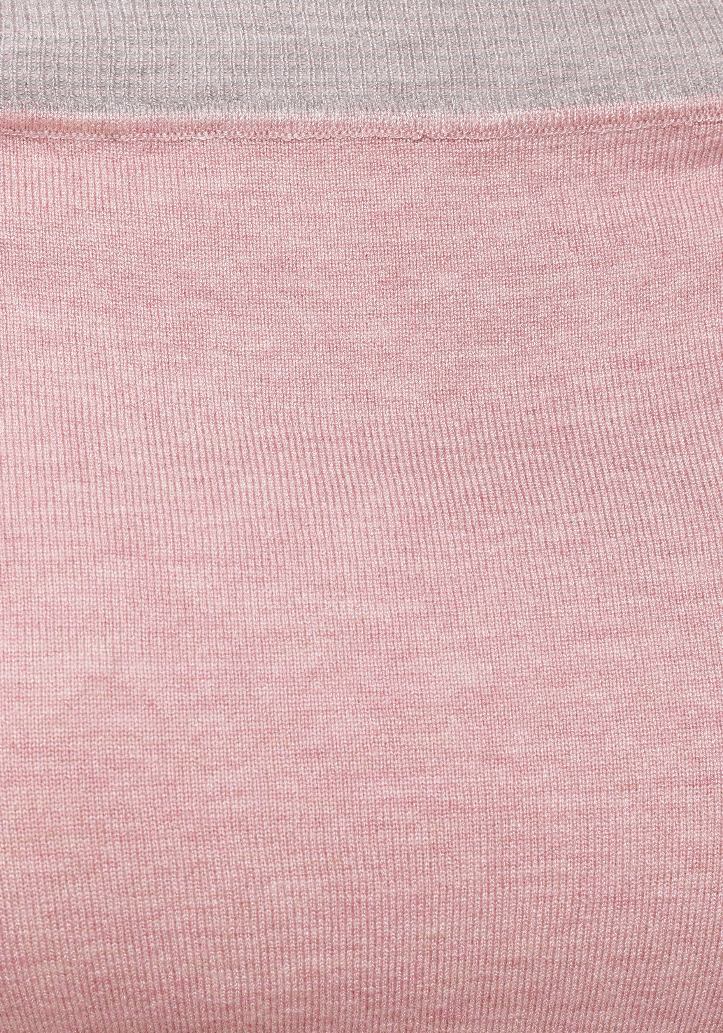 Laura Scott Strickpullover mit farblich fein abgesetzten U-Boot Ausschnitt