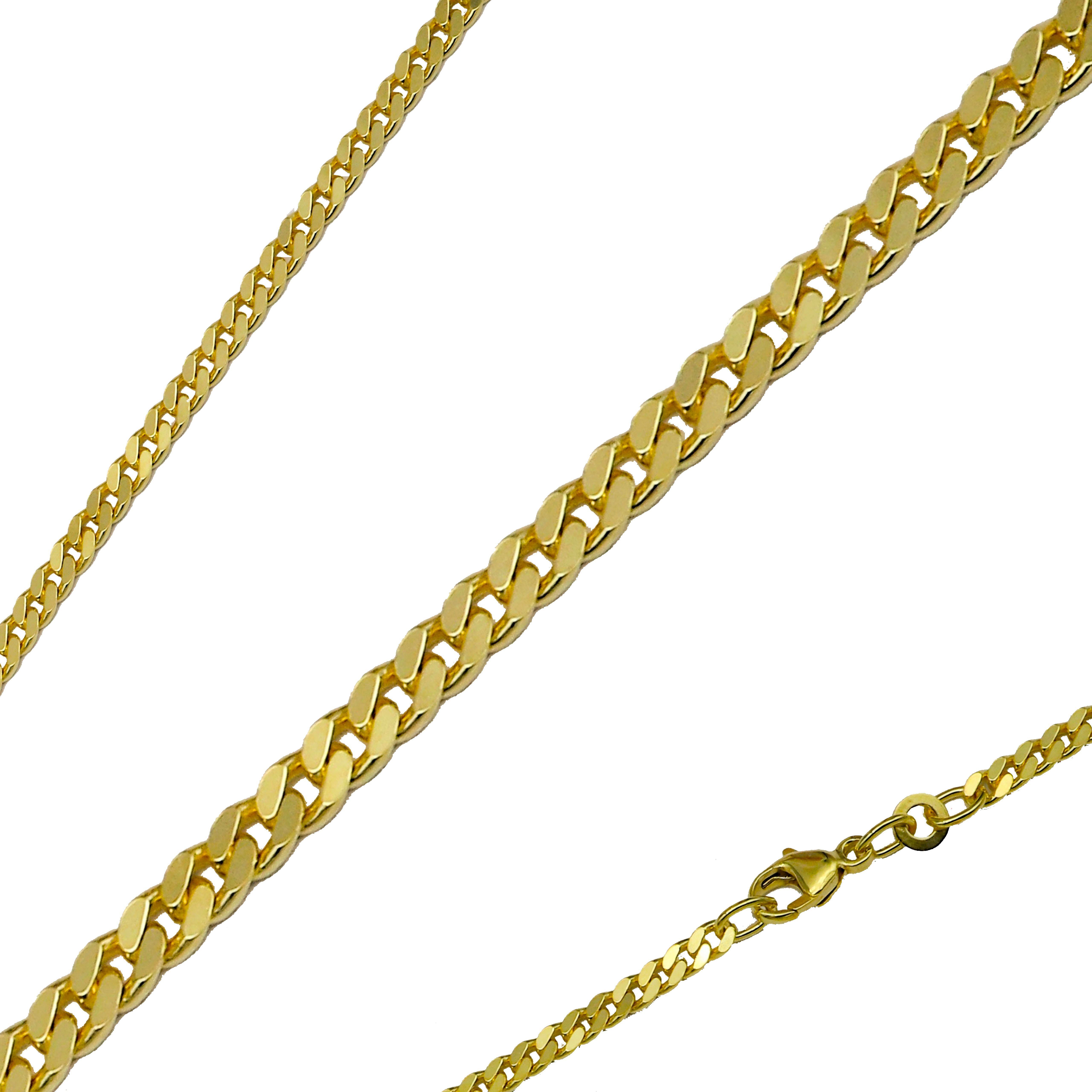 Collier Panzerkette flach 333 8K Gold 2,70mm 45-60cm hochwertige Halskette