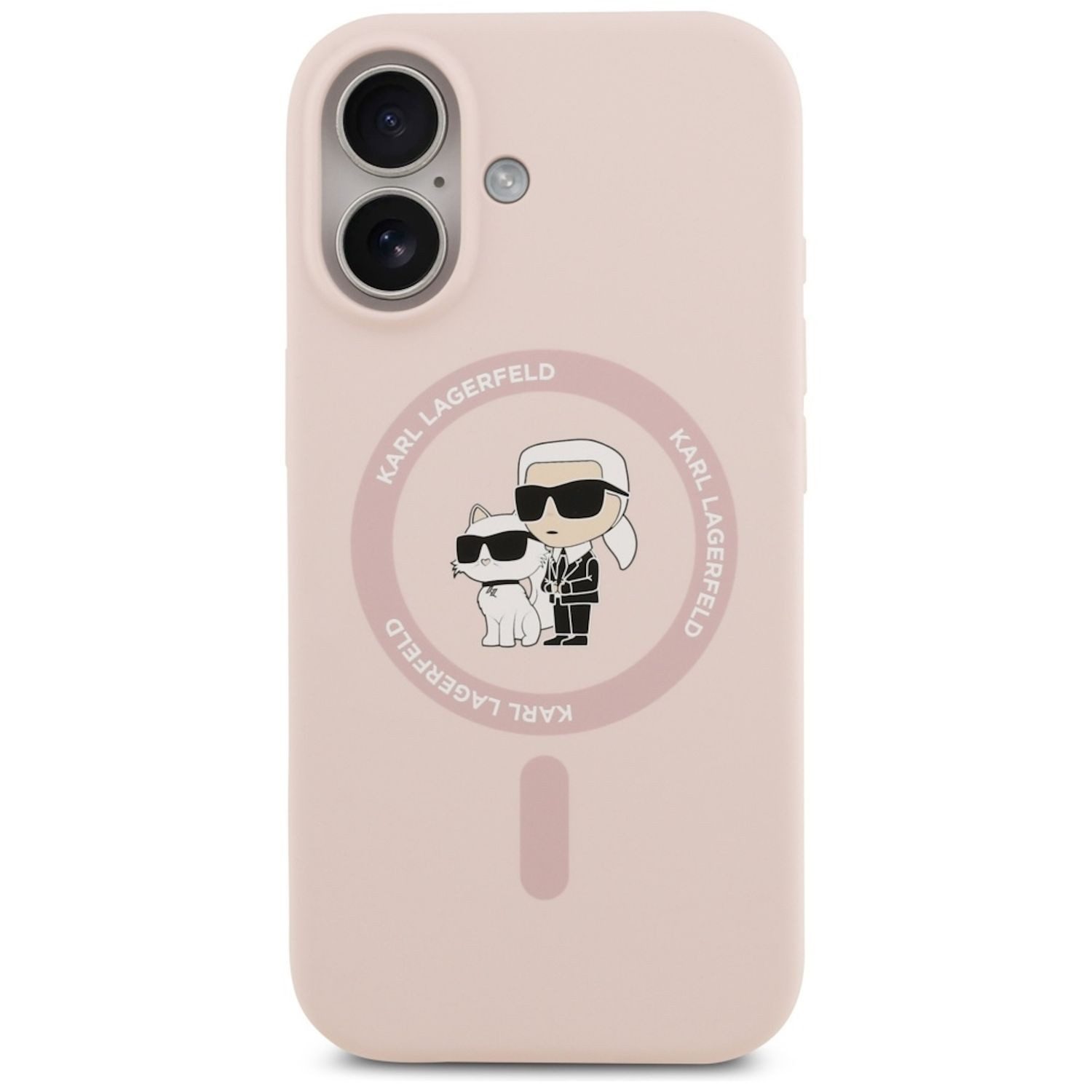 KARL LAGERFELD Smartphone-Hülle Karl Lagerfeld Apple iPhone 17 Silic. Karl&Choupette Ring MagSafe
