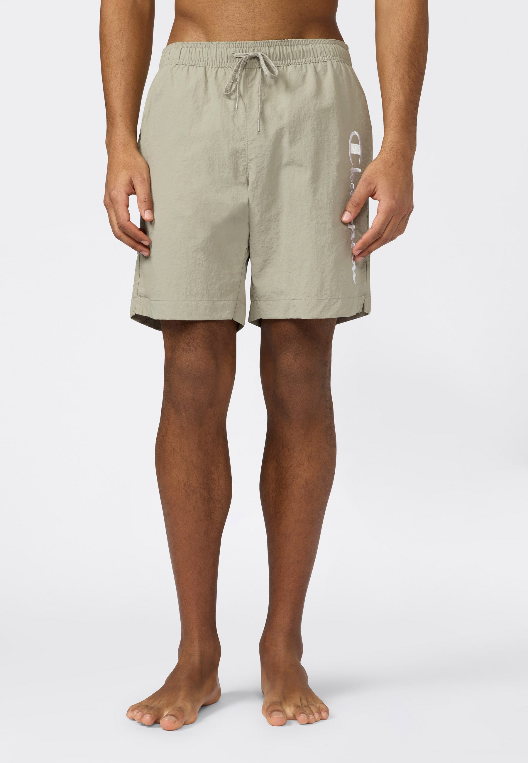 Champion Badeshorts Beachshort Standard Fit mit Logostickerei, unifarben, pflegeleicht, schnell trocknend