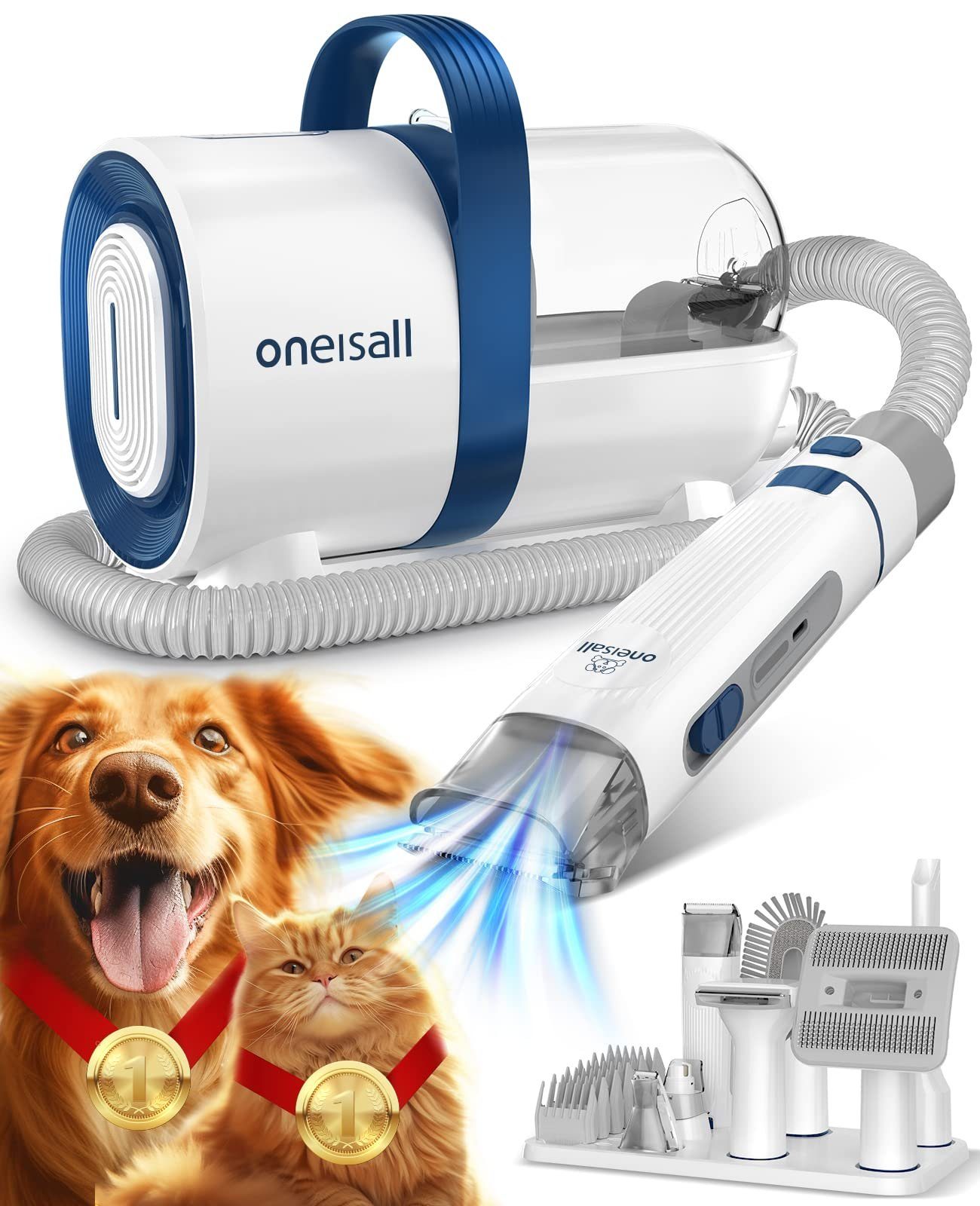Purpurra Hundeschermaschine Oneisall mit Staubsauger, 7 in 1 Profi Haustier günstig online kaufen