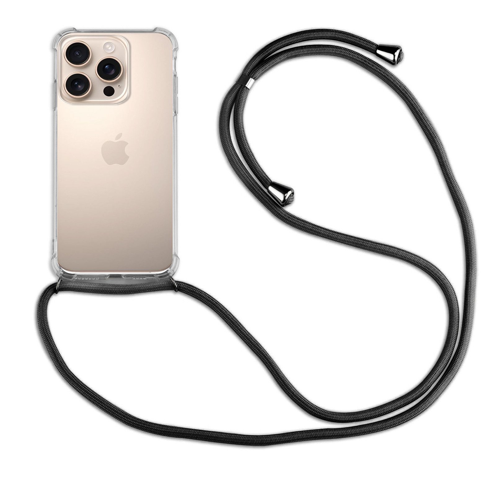 betterfon Handykette für Apple iPhone 16/ Pro/ Pro Max/ Plus Handyhülle mit Band & Kordel, Hände frei – mit Silikonhülle & Schnur für flexiblen Alltag