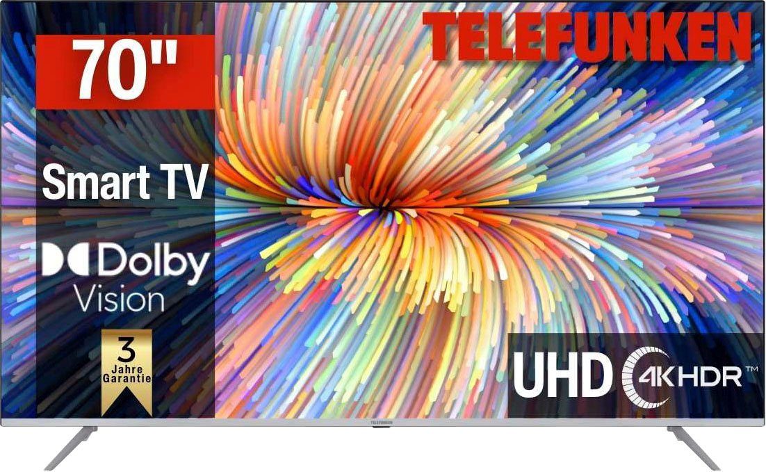 Telefunken D70V850M5CWH LED-Fernseher (177 cm/70 Zoll, 4K Ultra HD, Smart-TV, Dolby Atmos,USB-Recording,Alexa Built-In)