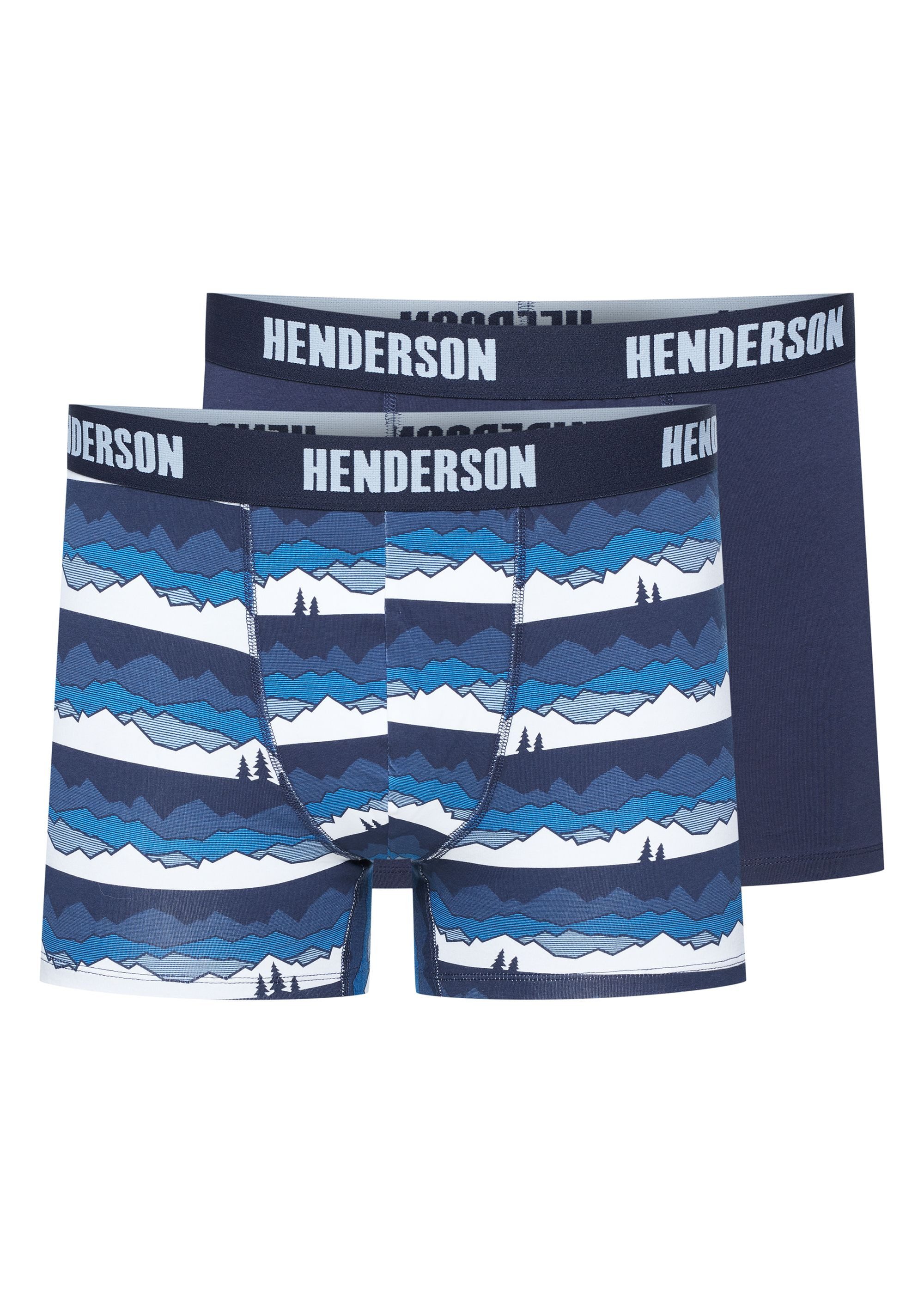 Henderson Boxershorts Boxershorts Doppelpack Baumwollmix unifarben elastischer Bund FROST (2-St)