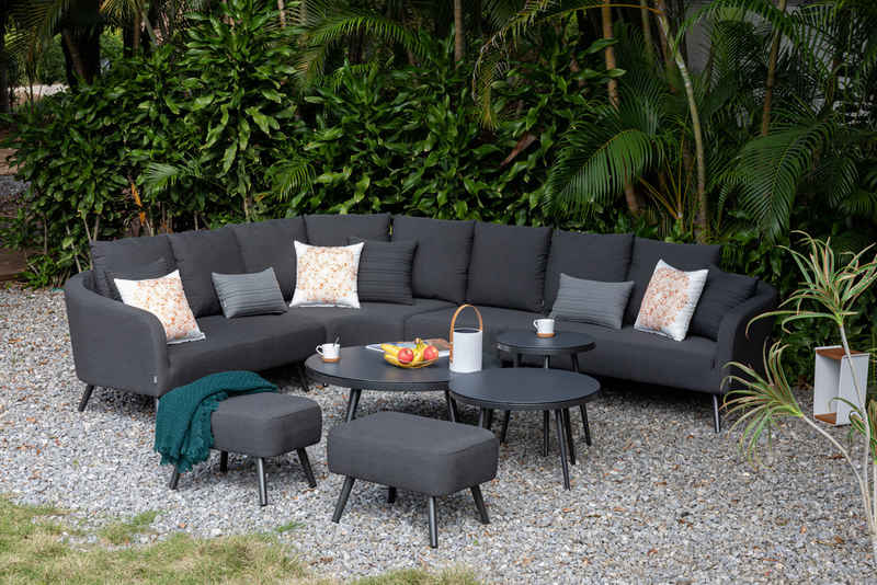 MANDALIKA Garden Gartenlounge-Set XXXL Outdoor Lounge Set Riviera 100% wetterfest mit LIKA-TEX® Bezug