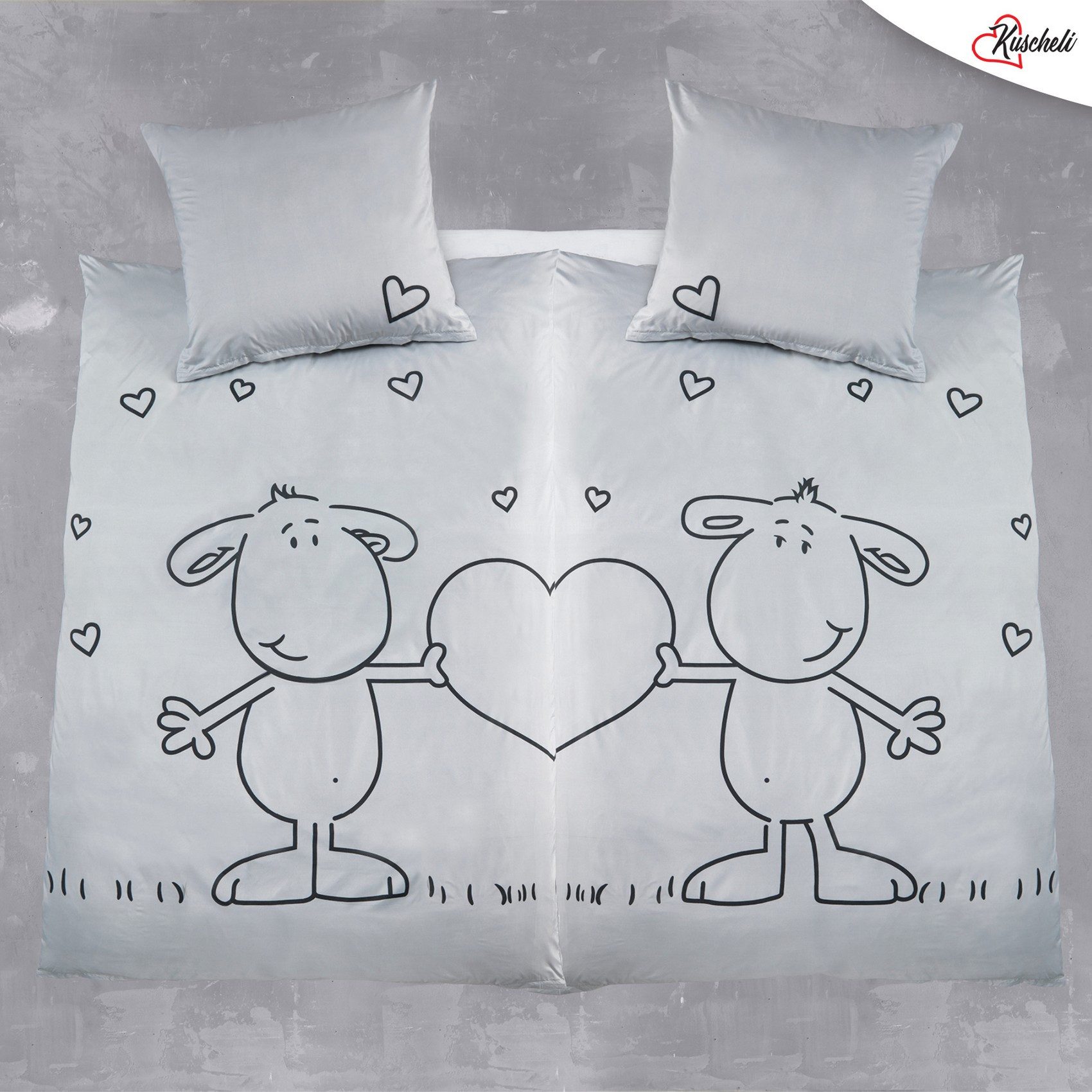Kuscheli Partnerbettwäsche 2x 135x200 + 2x günstig online kaufen