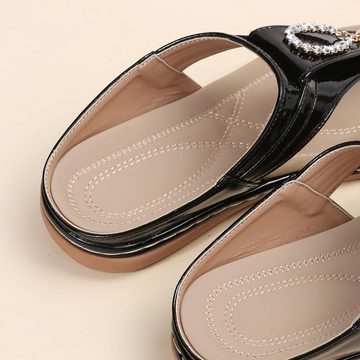 ZWY Fashion Wedge Flip Flops für Frauen, Support Walking Sandals Sandalette