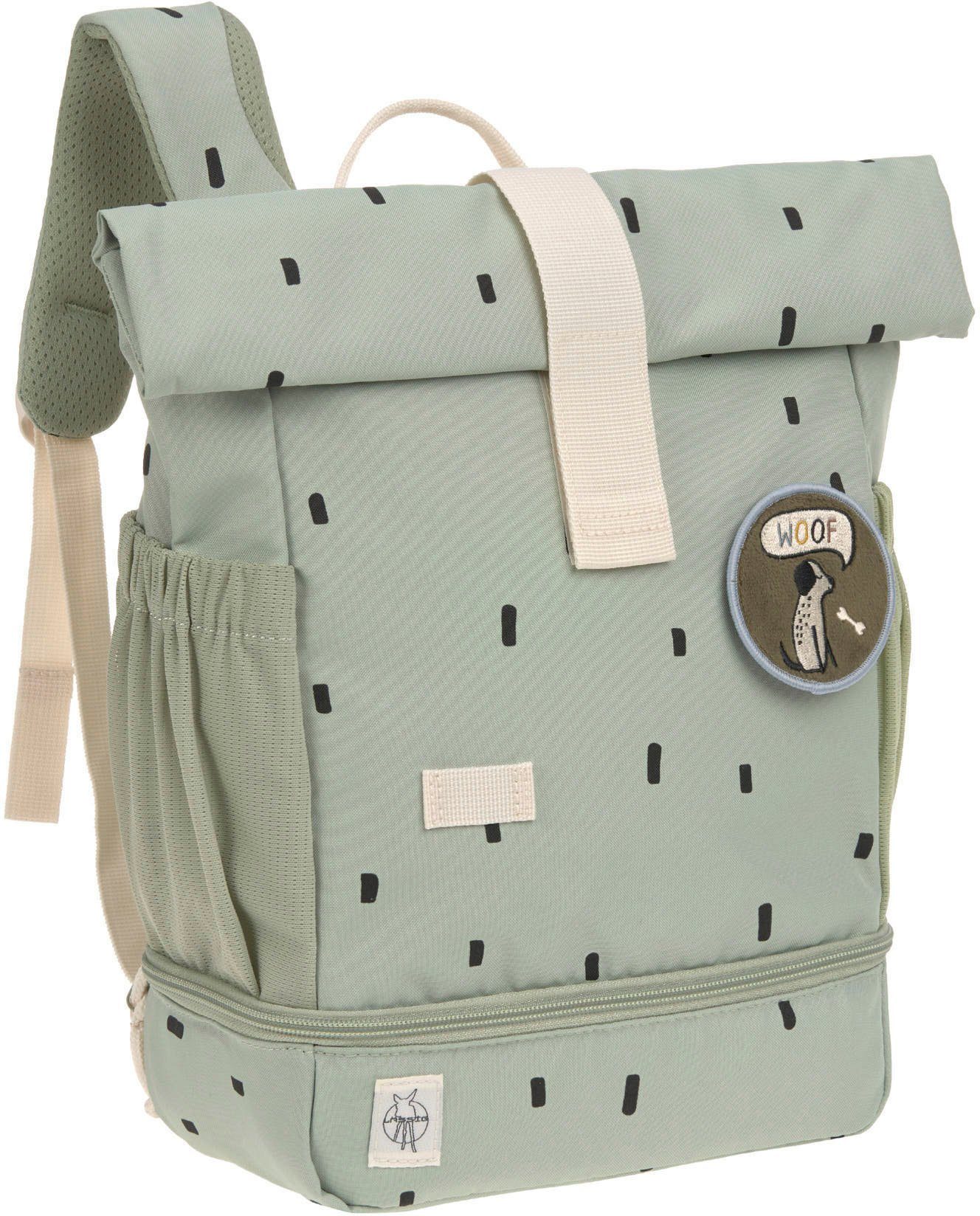 LÄSSIG Kinderrucksack Happy Prints, Mini Rolltop, Light Olive