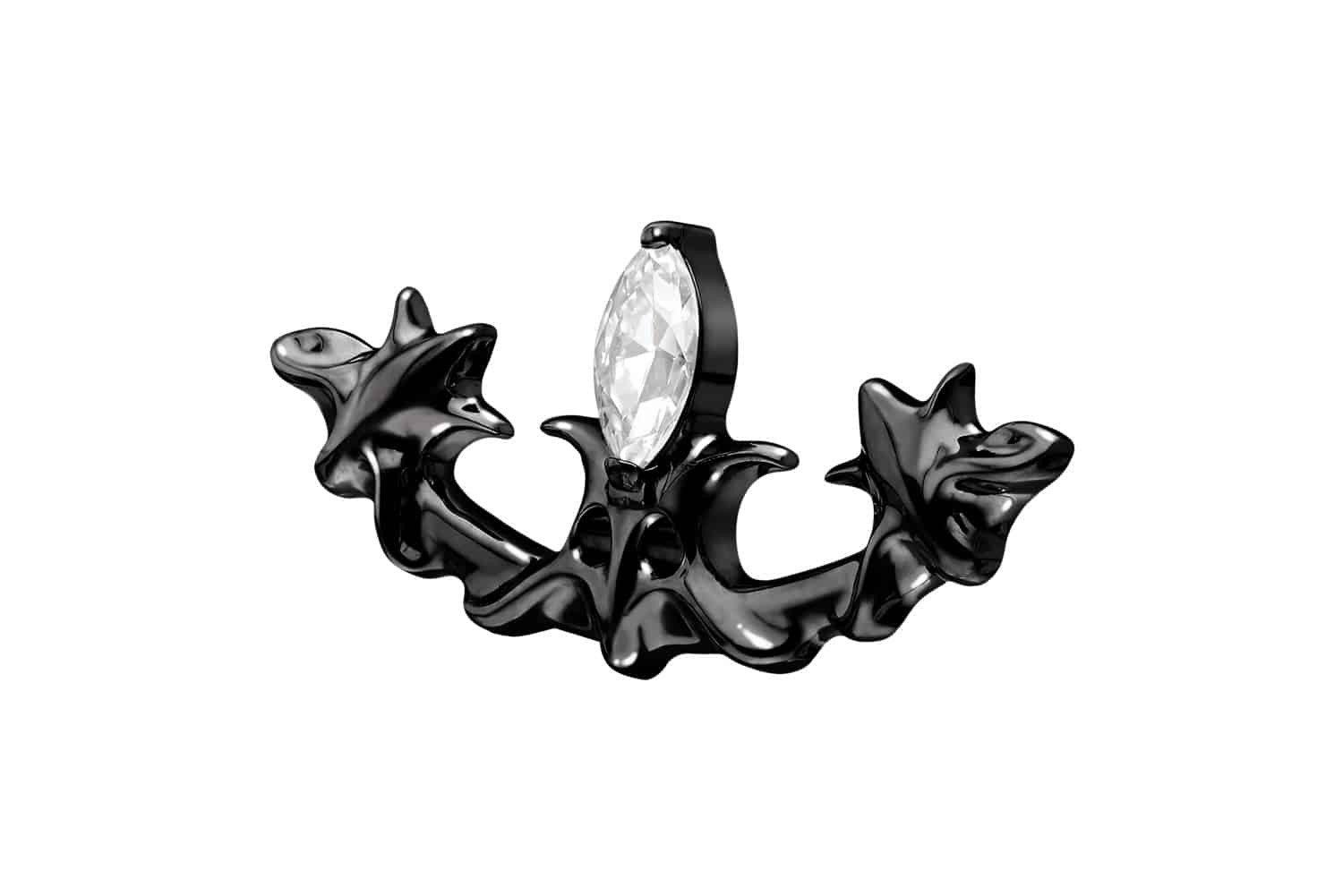 PIERCINGLINE Piercing-Set Titan Schraubaufsatz mit Außengewinde GOTISCHES DESIGN (Schraub-Aufsätze, 1-tlg)