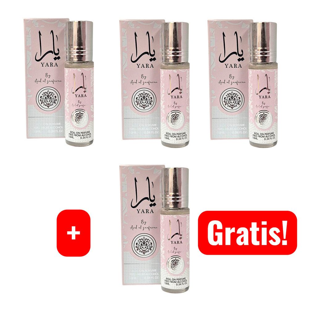 Ard Al Zaafaran Öl-Parfüm Ard Al Zaafaran Yara Parfümöl Orientalischer Roll-On Duftöl 3x10ml=30m
