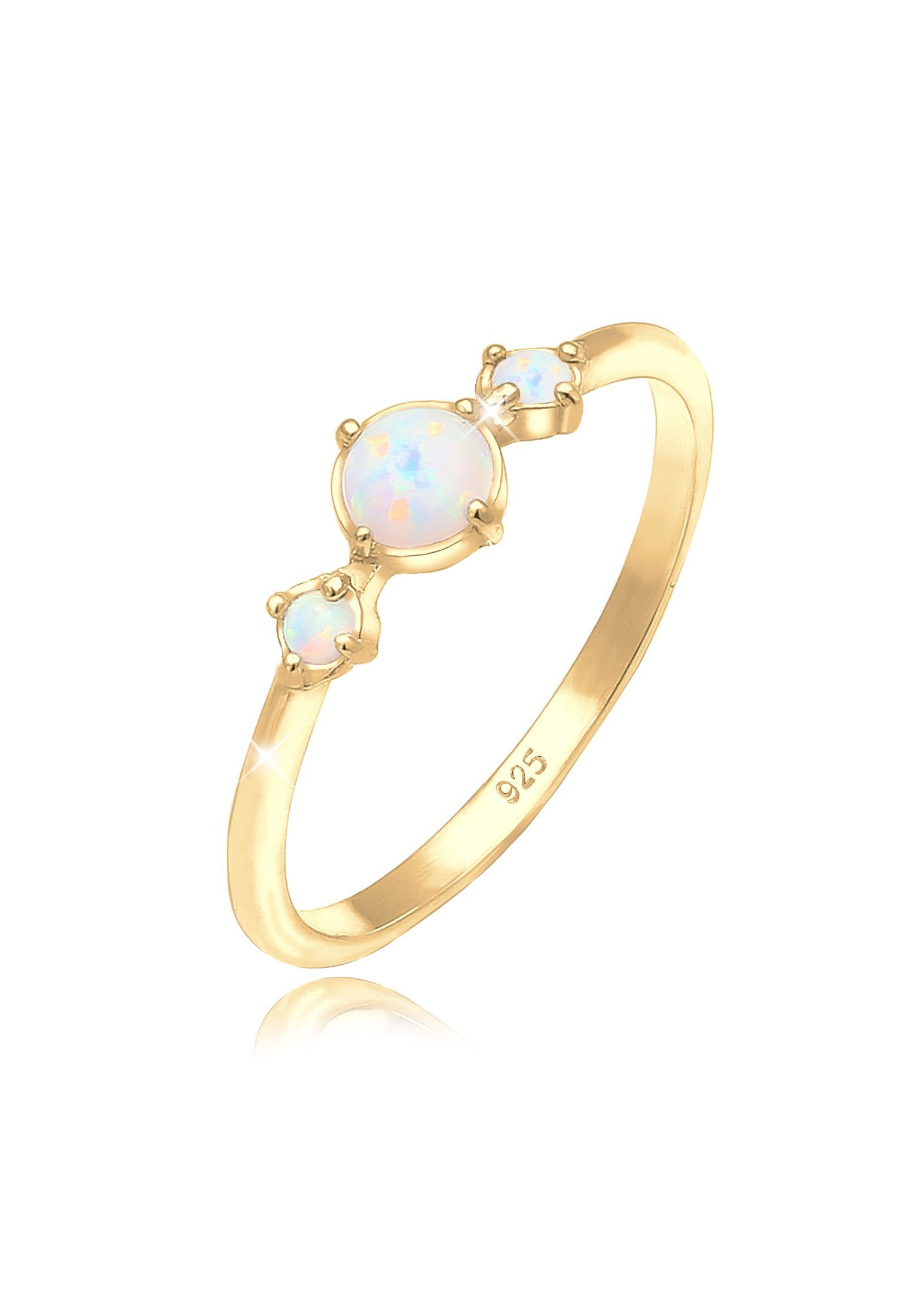 Elli Fingerring Opal Rund Trio Vintage günstig online kaufen